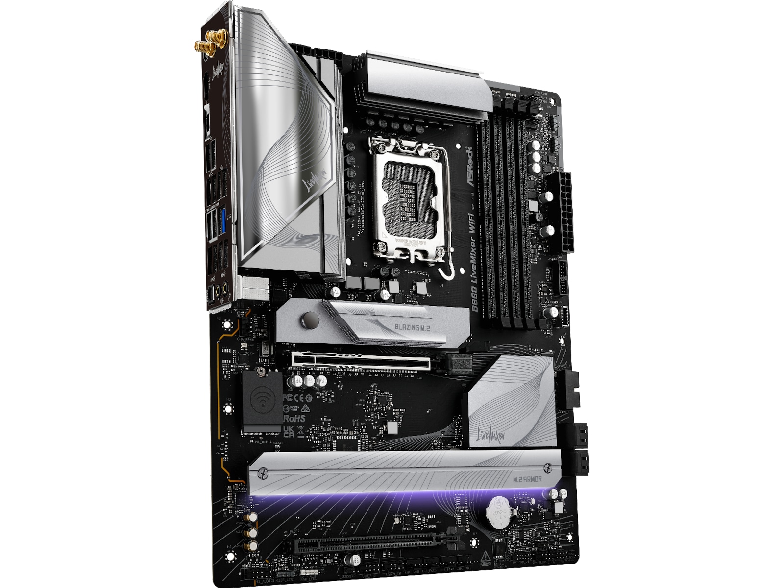 ASRock B860 LiveMixer WiFi Hovedkort Intel Socket