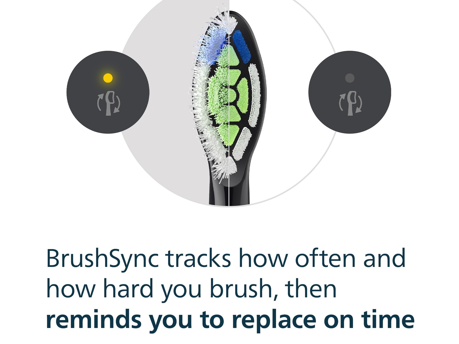 Philips Sonicare W2 Optimal White tannbørstehoder (4 pack, sort) Tannbørstehoder