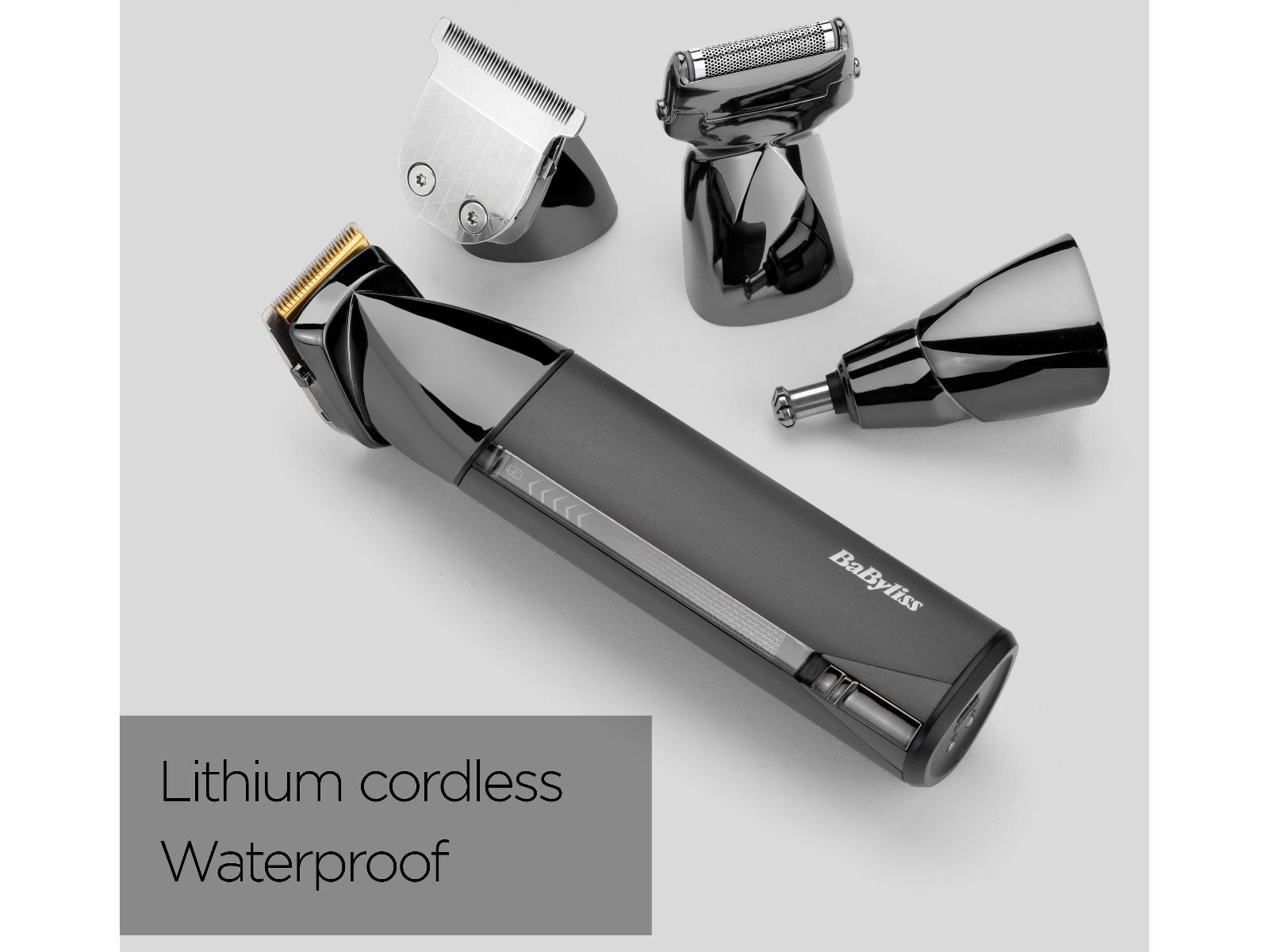 BaByliss Super X Metal 15-in-1 trådløs mutlitrimmer (sort) Hårklippere