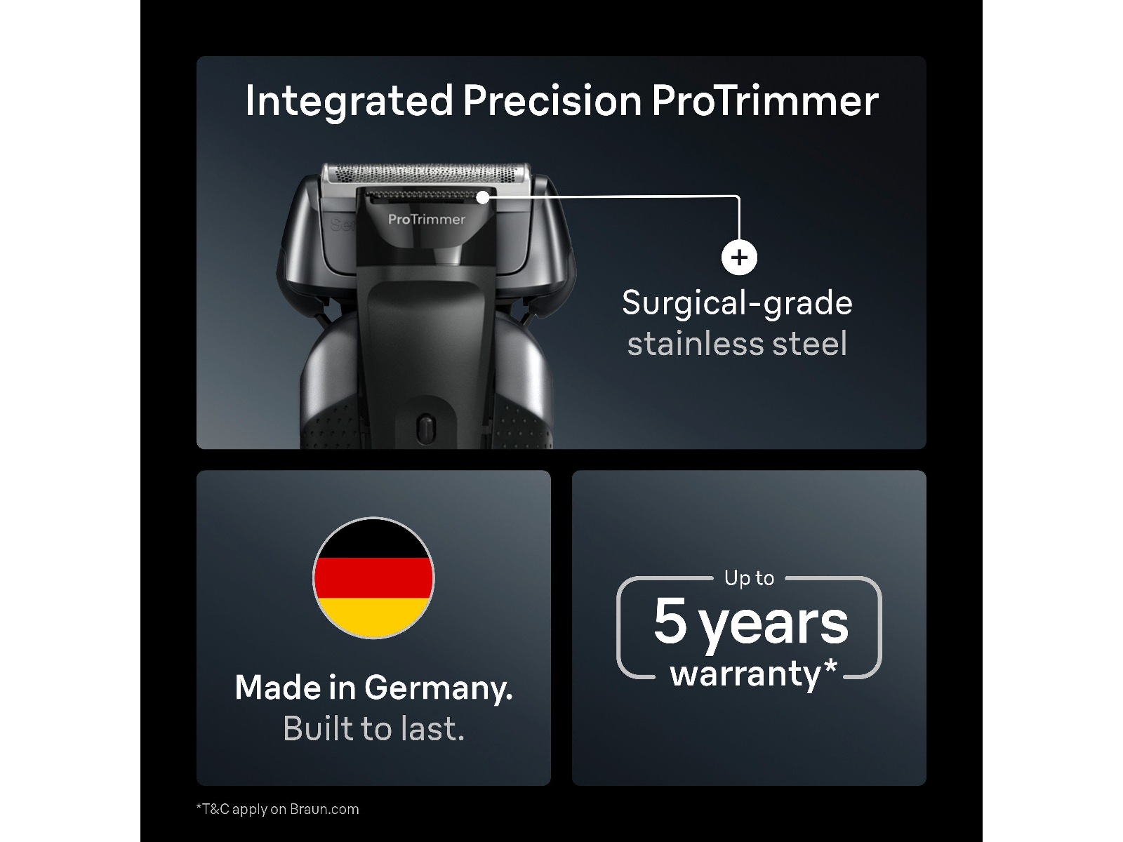 Braun Series 8 elektrisk barbermaskin 8617S Barbermaskiner