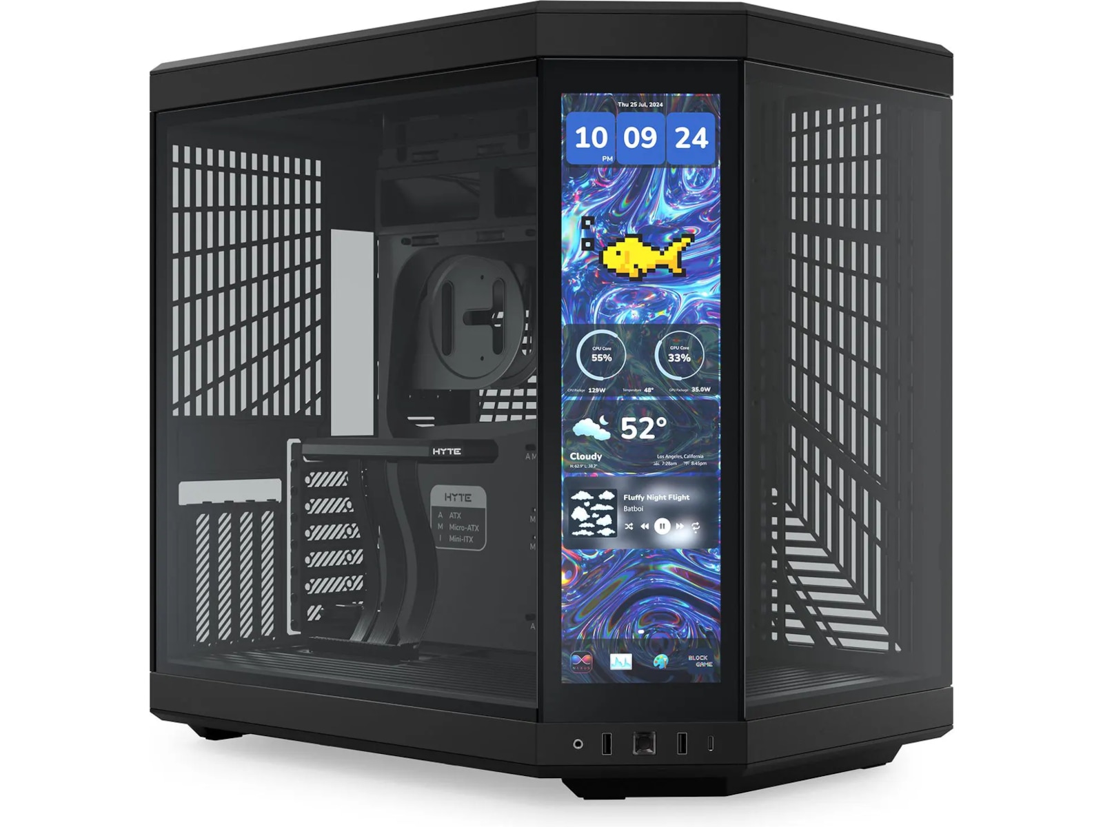 HYTE Y70 Touch Infinite 14,5" Mid Tower (sort) Midi tower