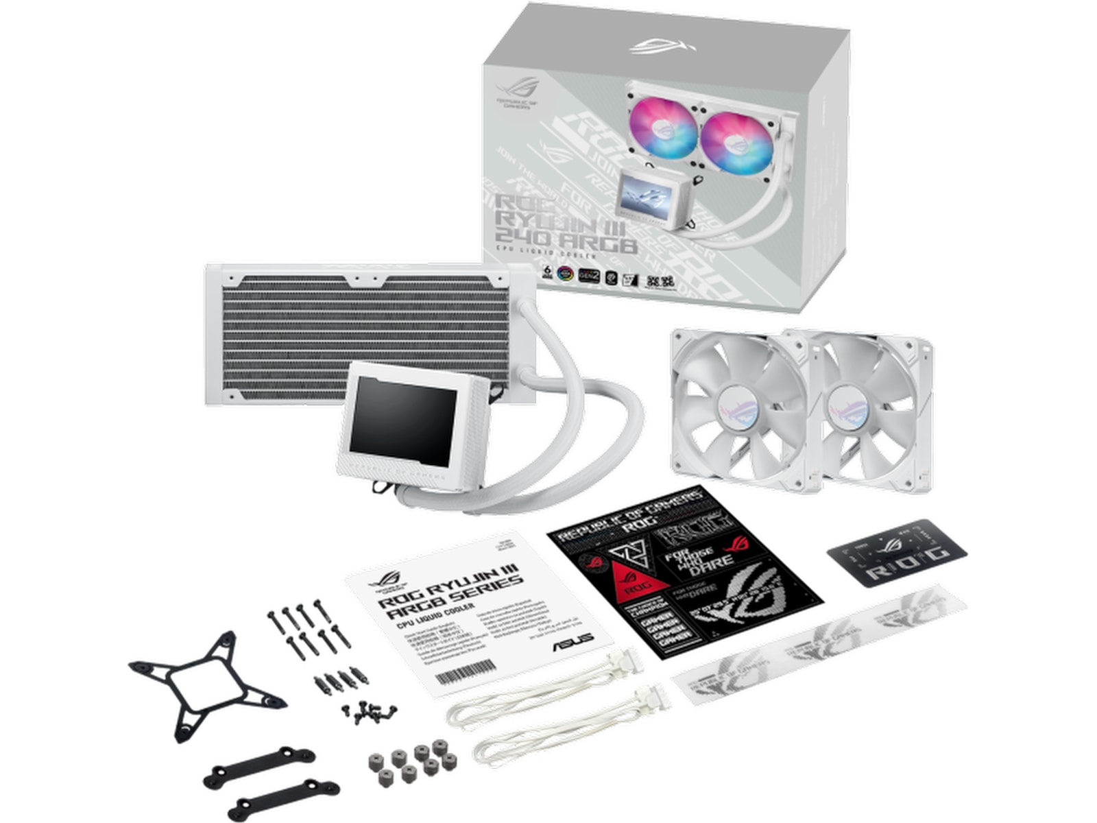 Asus ROG Ryujin III 240 ARGB Kjøler (hvit) CPU - Vannkjøling