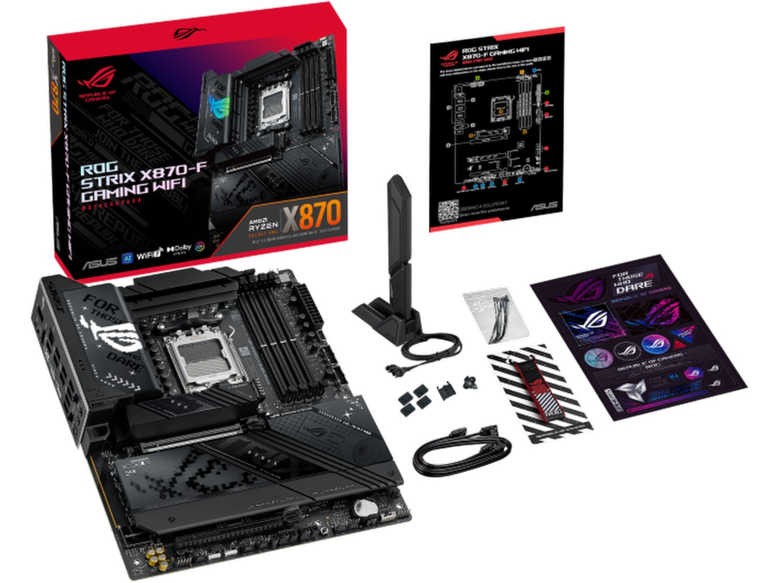 ASUS ROG Strix X870-F GAMING WIFI Hovedkort AMD Socket
