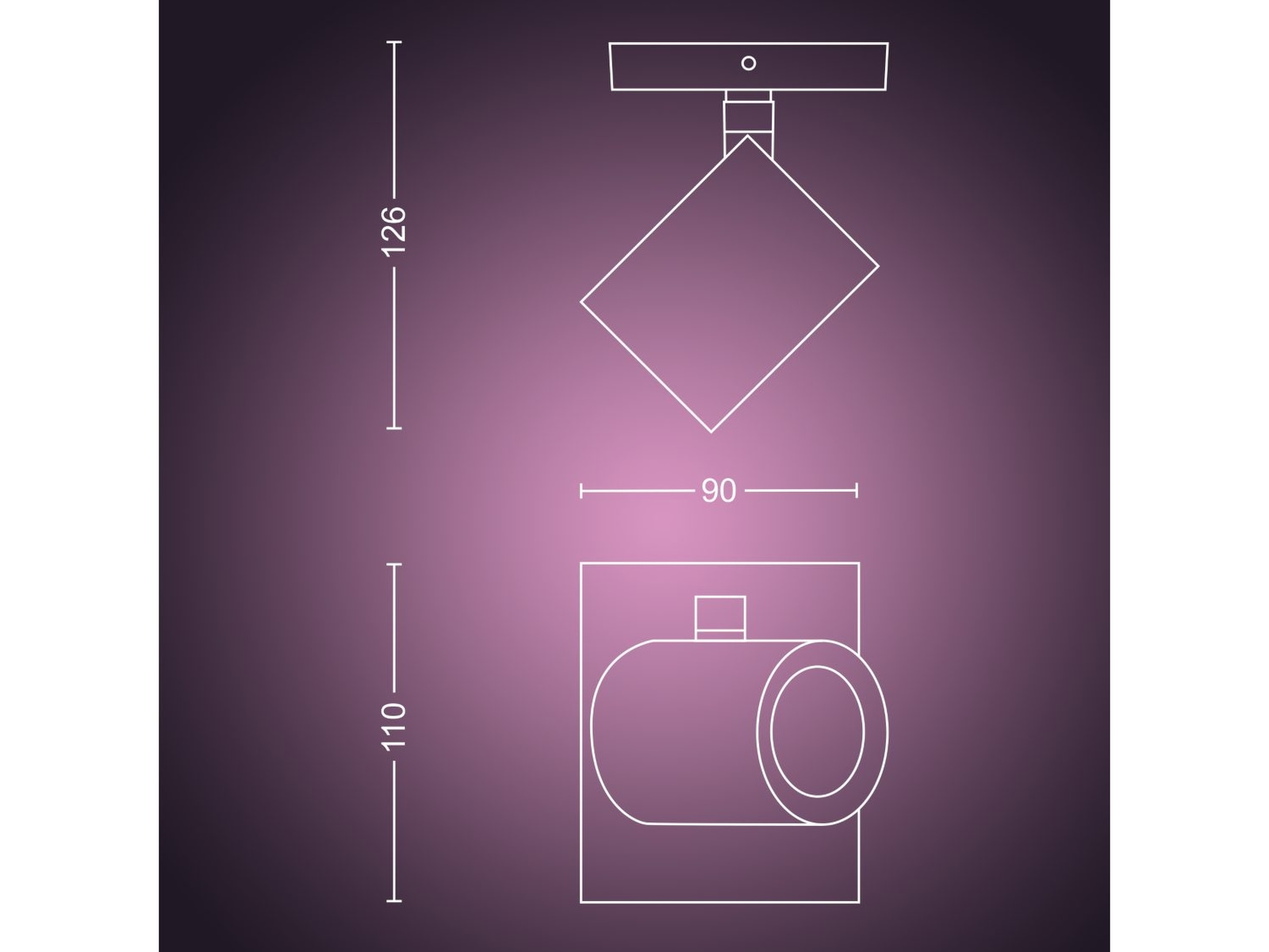 Philips Hue Enkelt Argenta-spotlight Taklampe