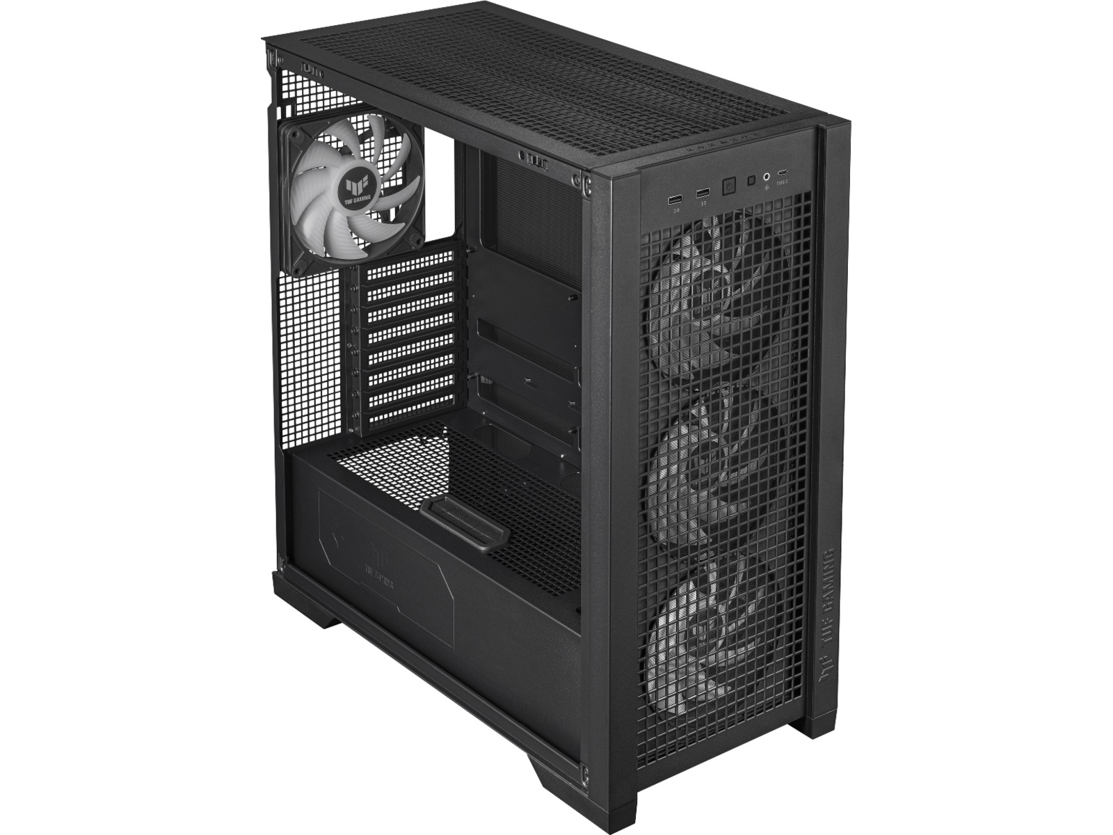 Asus TUF GAMING GT302 TG ARGB Mid Tower (sort) Midi tower