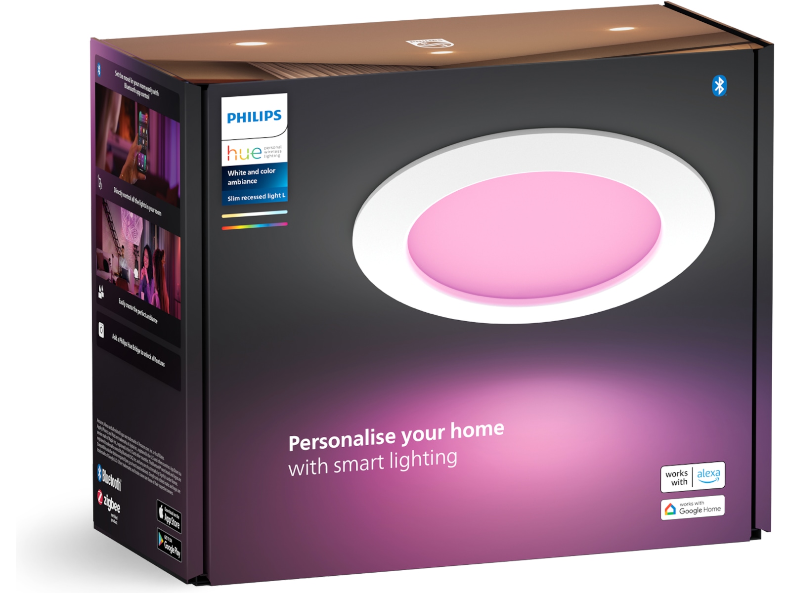 Philips Hue Slim innfelt spotlight 170 mm (hvit) Taklampe
