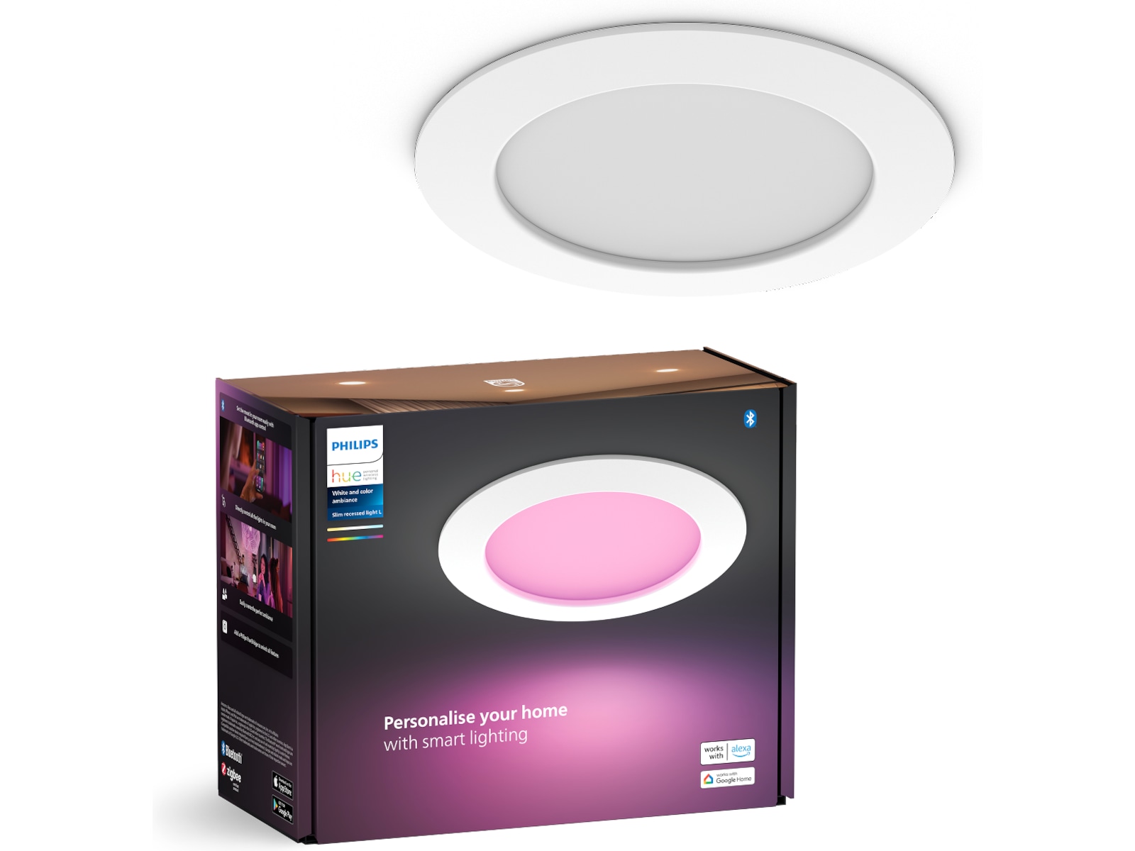 Philips Hue Slim innfelt spotlight 170 mm (hvit) Taklampe