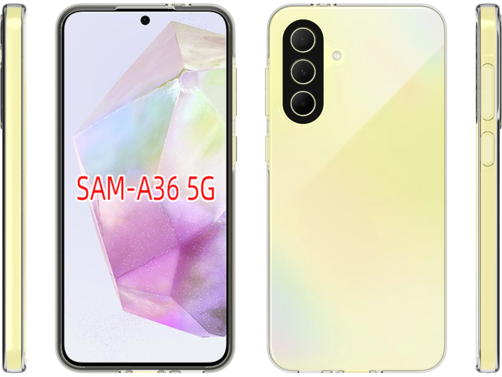 iiglo Galaxy A36 Silikondeksel (gjennomsiktig) Mobildeksel