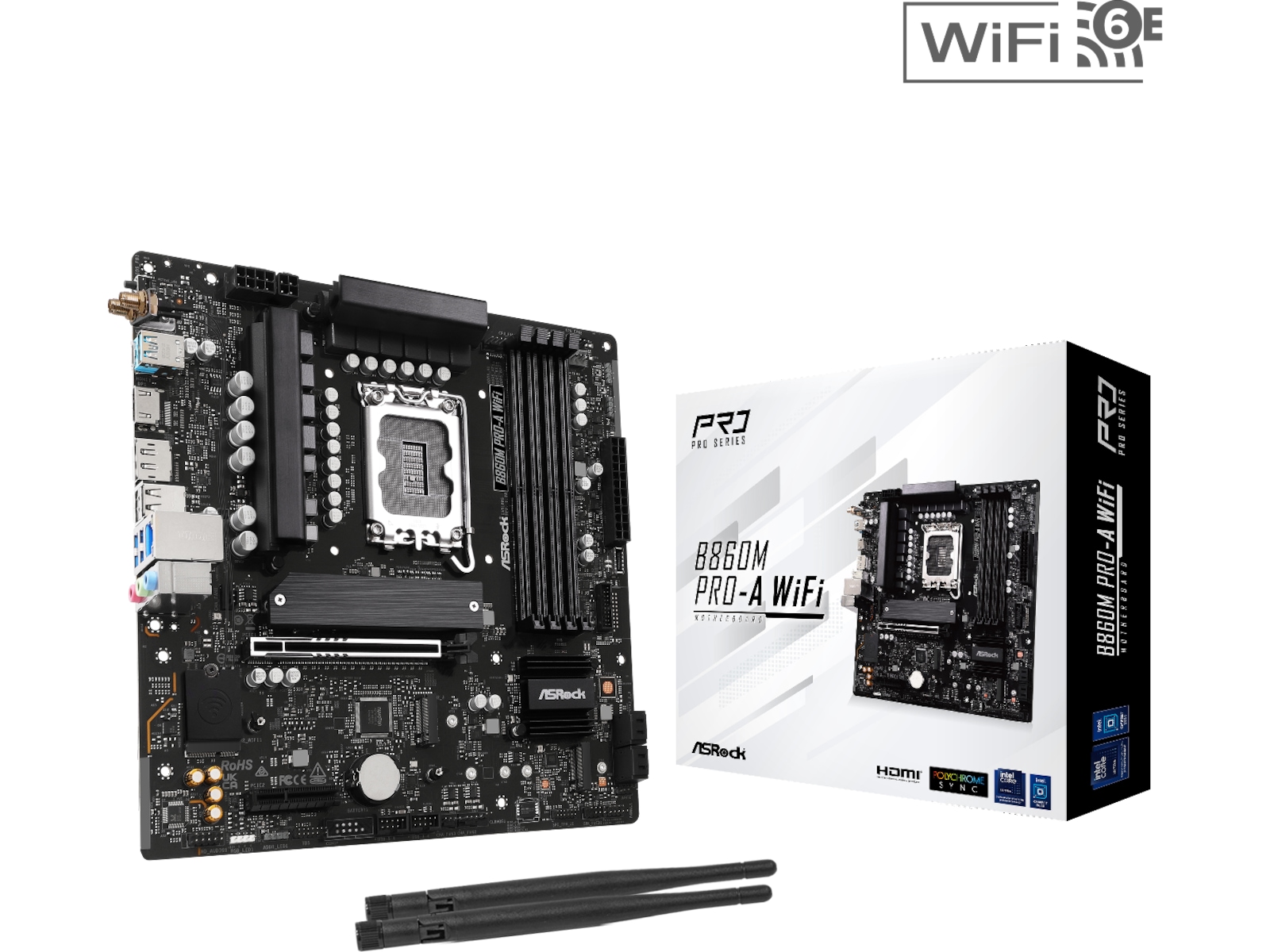 ASRock B860M Pro-A WiFi Hovedkort Intel Socket