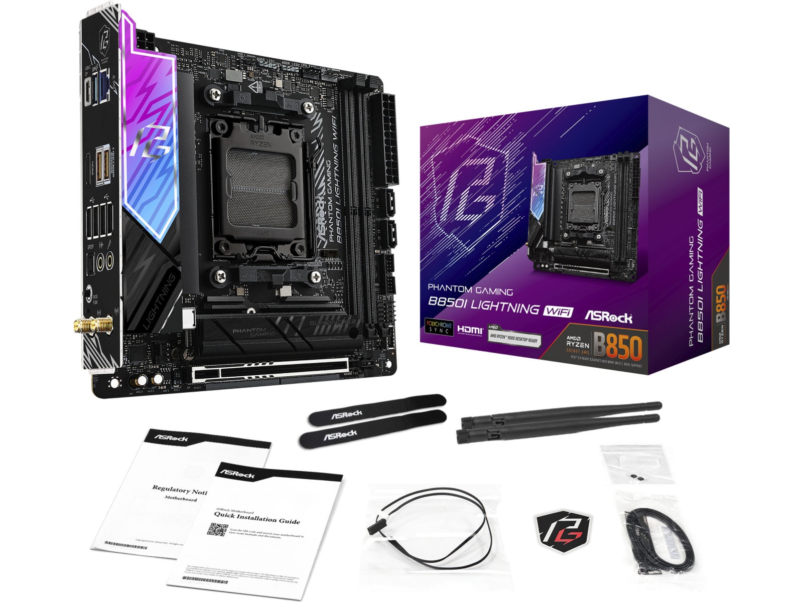 ASRock B850I Lightning WiFi Hovedkort AMD Socket