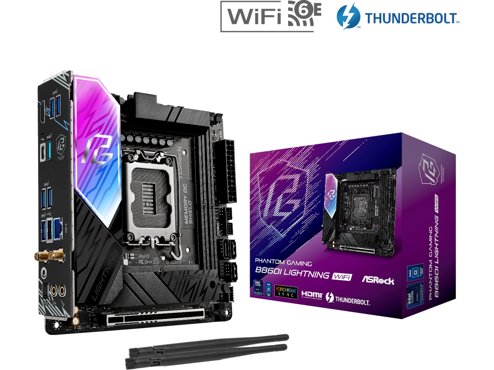 ASRock B860I Lightning WiFi Hovedkort Intel Socket
