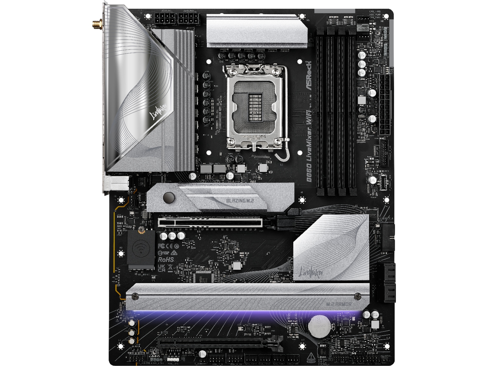 ASRock B860 LiveMixer WiFi Hovedkort Intel Socket