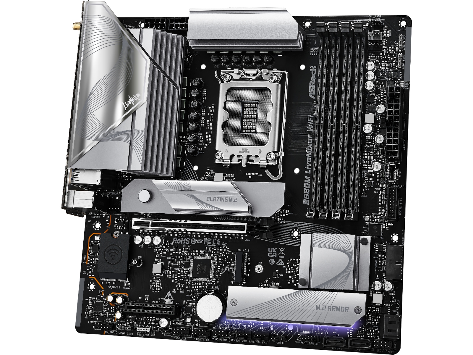 ASRock B860M LiveMixer WiFi Hovedkort Intel Socket