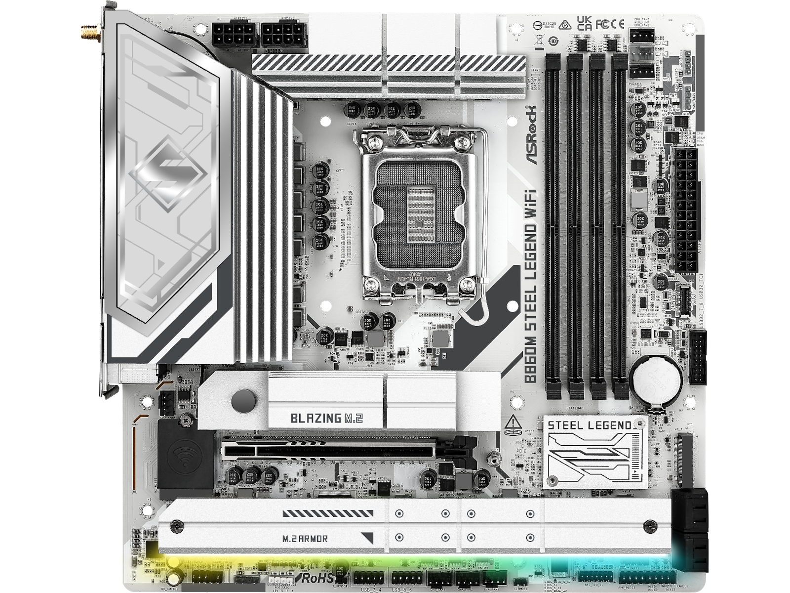 ASRock B860M Steel Legend WiFi Hovedkort Intel Socket