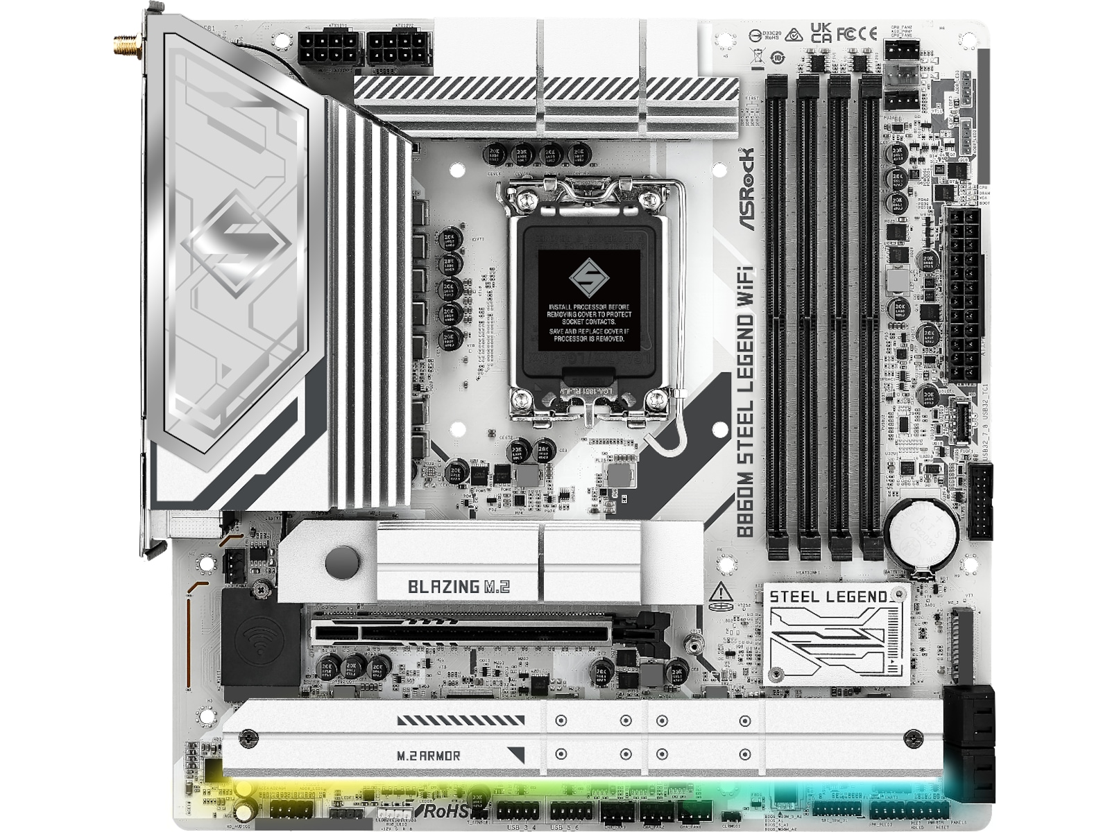 ASRock B860M Steel Legend WiFi Hovedkort Intel Socket