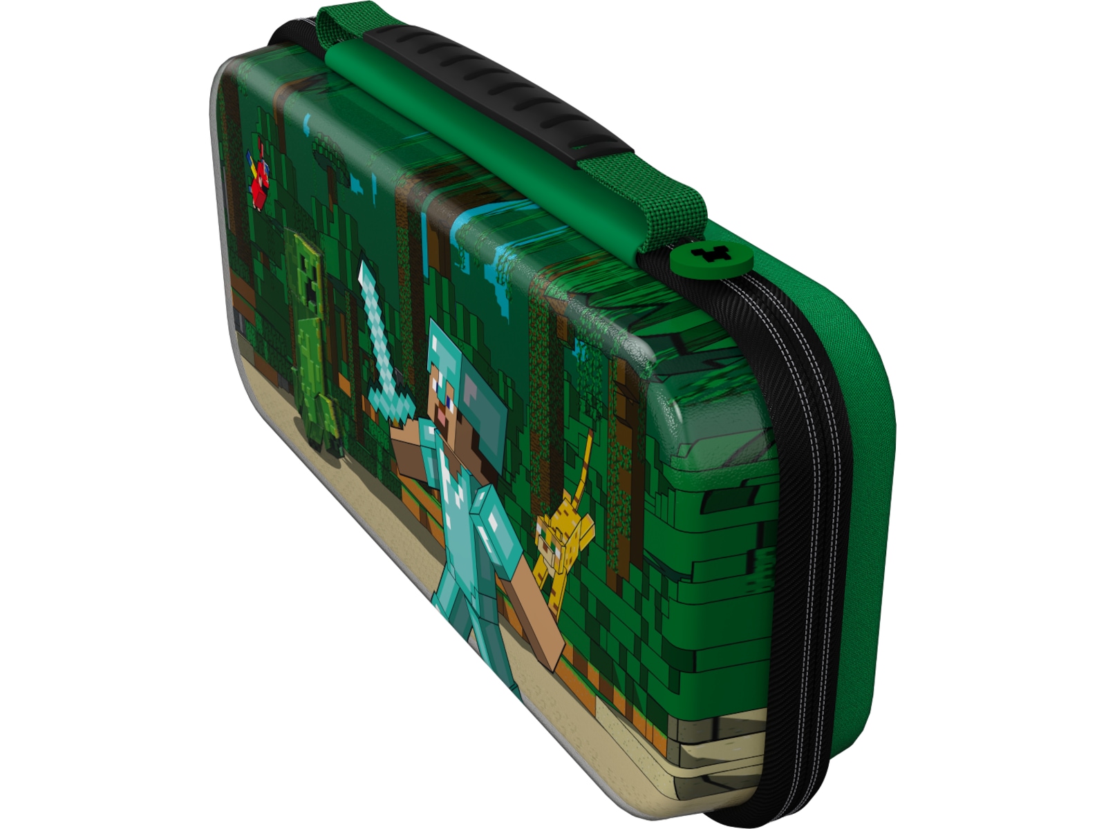 PDP NSW Travel Case Plus GLOW (minecraft forest battle) Tilbehør til spillkonsoller