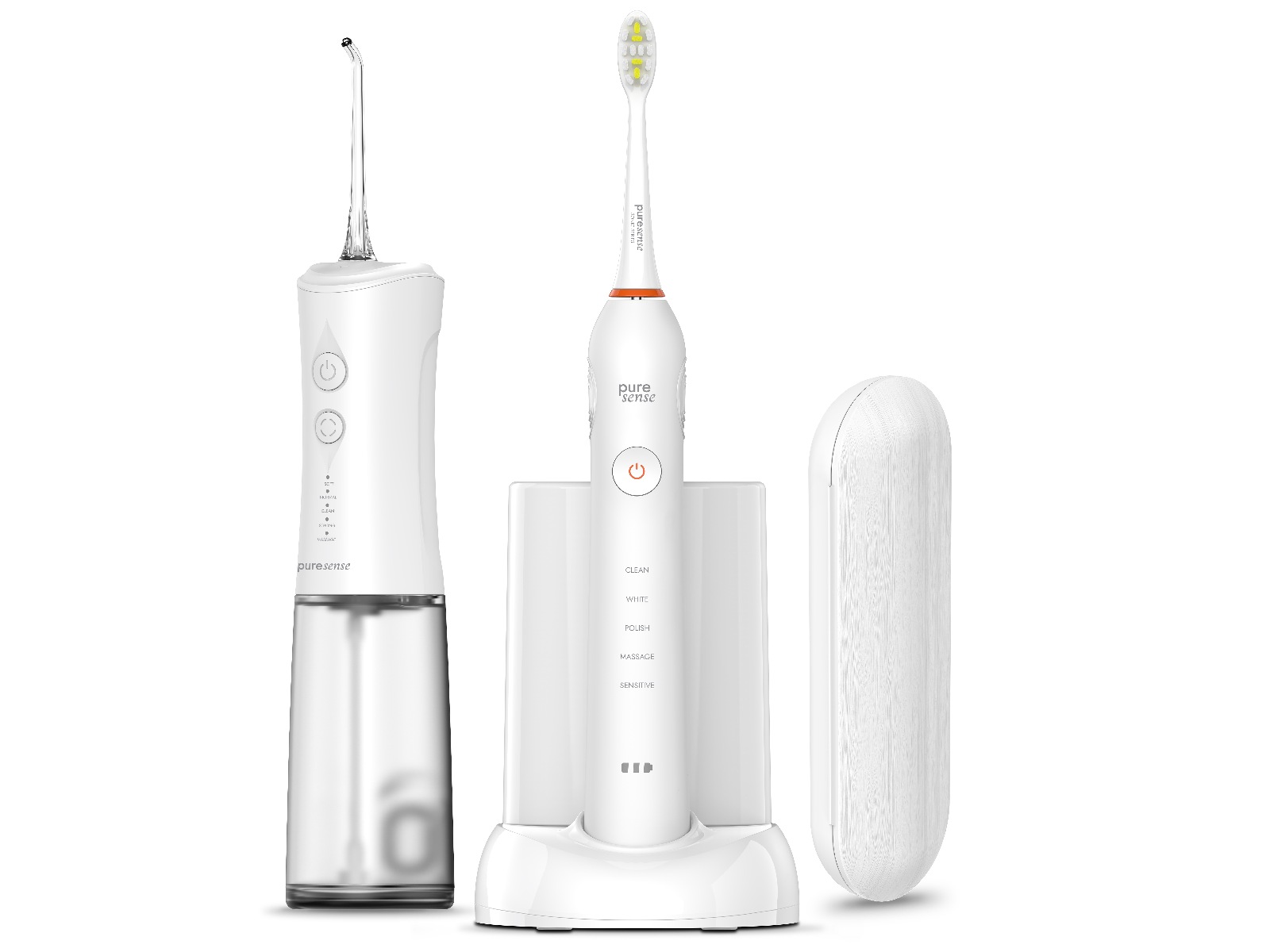 Puresense Dental C Sonic Brilliant Bundle (hvit) Elektriske tannbørster