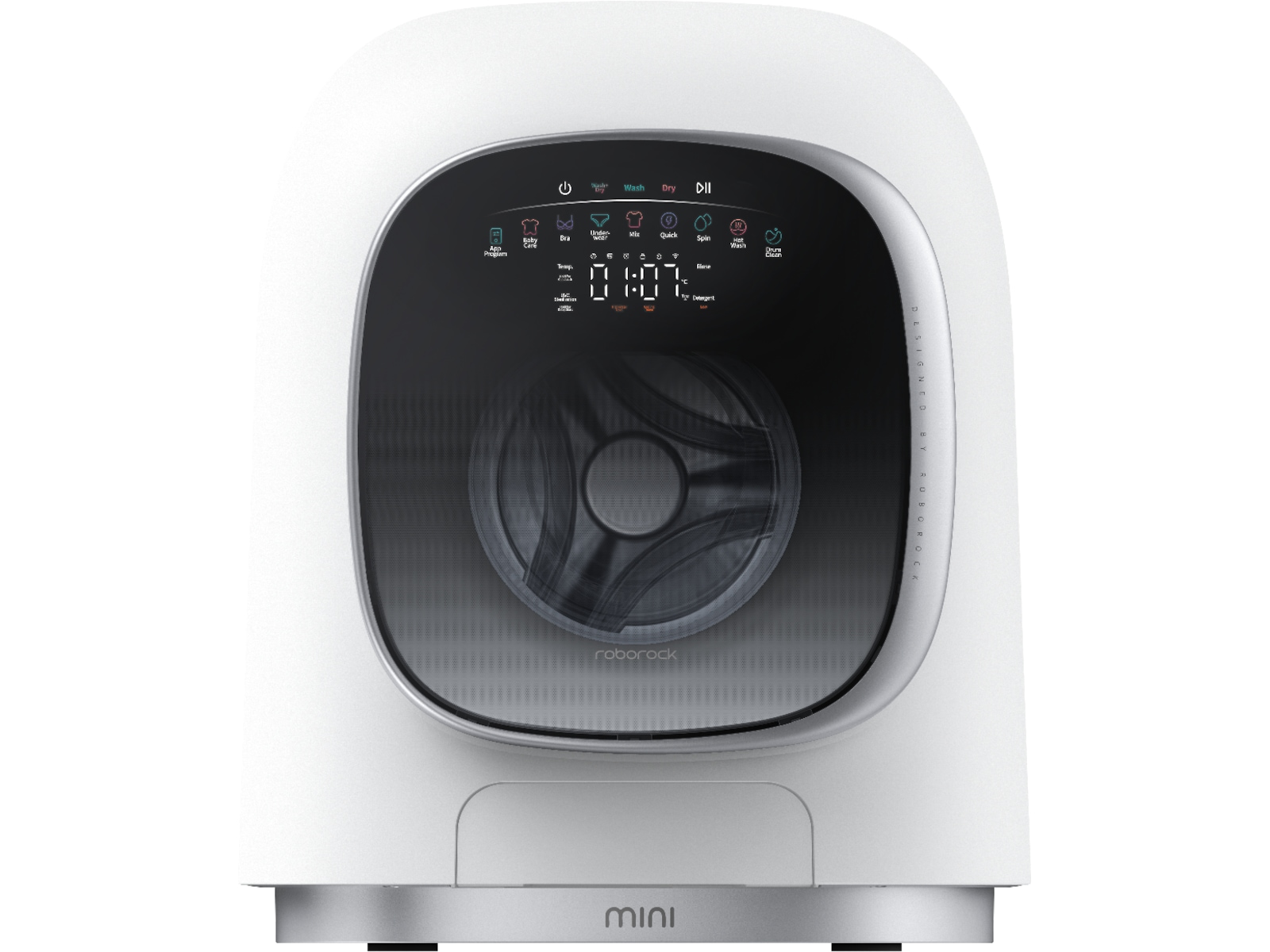 Roborock ZEO Mini Vask/Tørk (hvit/sølv) Kombinert vaskemaskin og tørketrommel