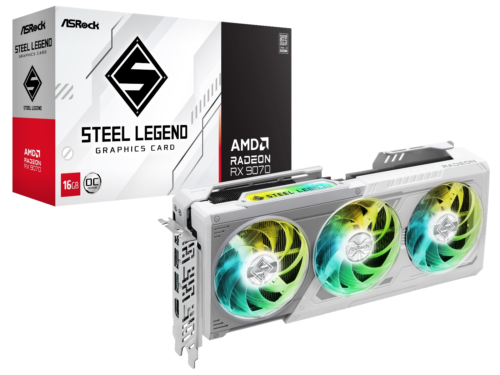 ASRock AMD Radeon RX 9070 Steel Legend OC Skjermkort