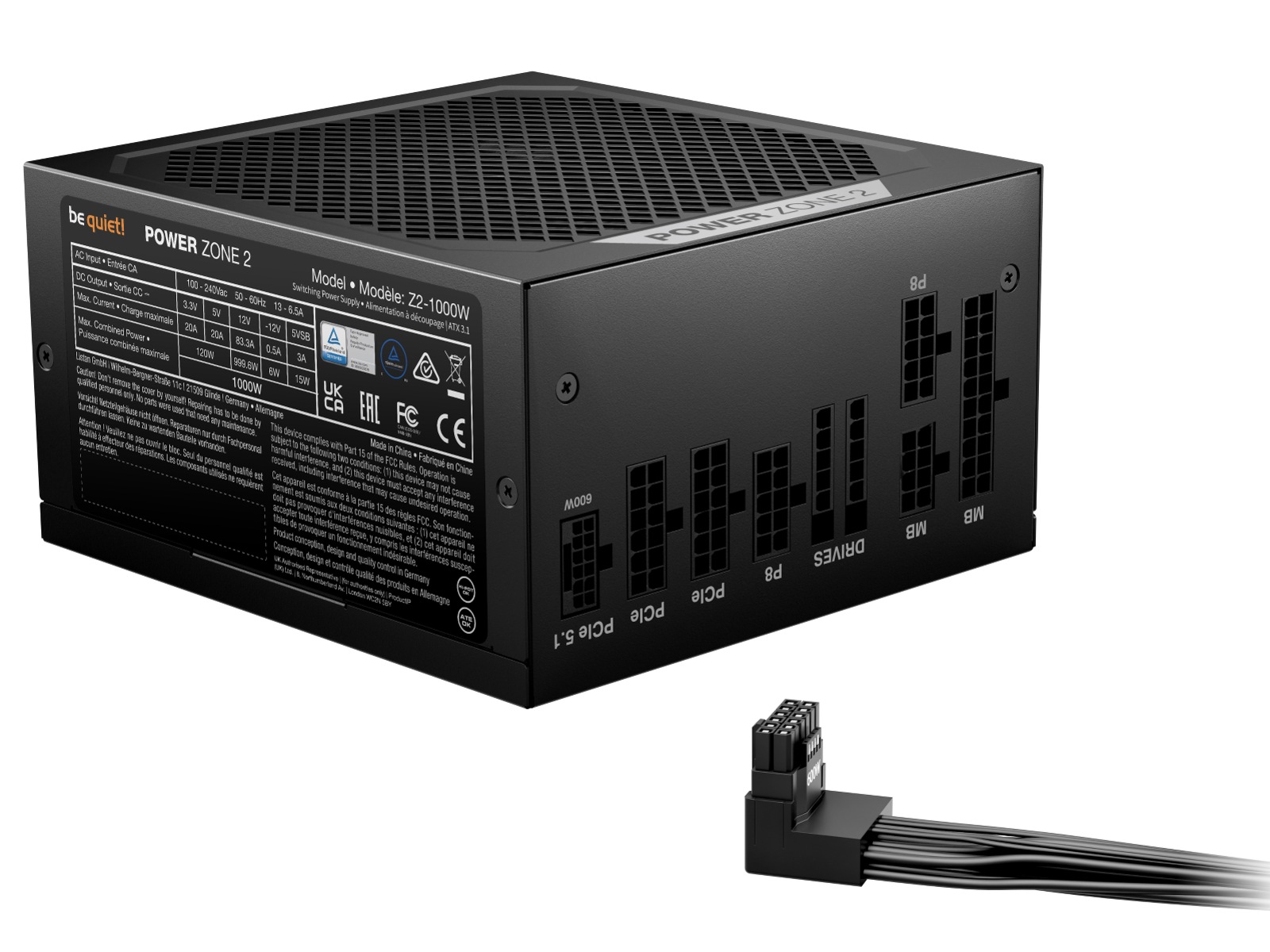 be quiet! Power Zone 2 1000W PSU Enheter