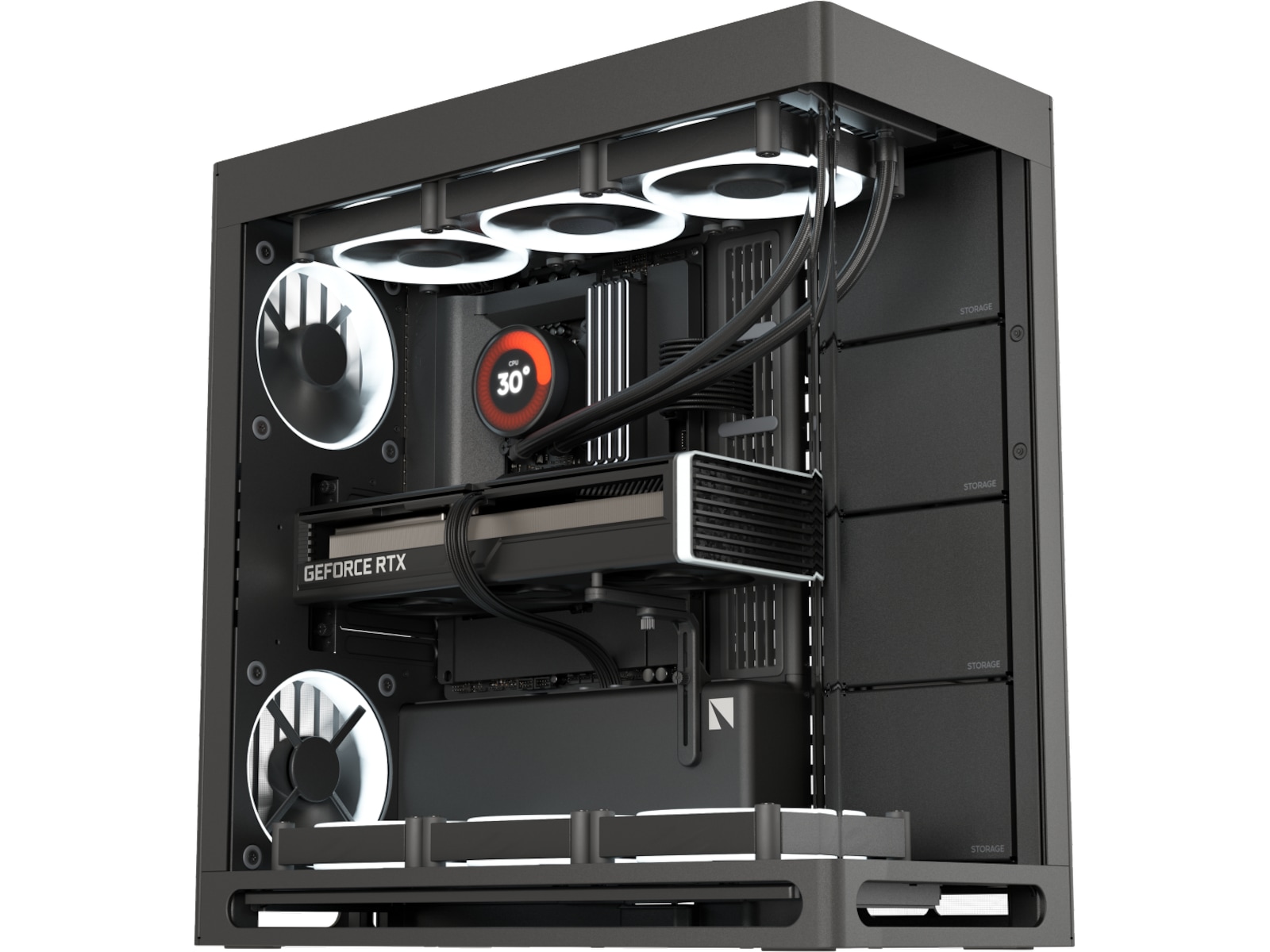 HAVN HS 420 Mid Tower (sort) Midi tower