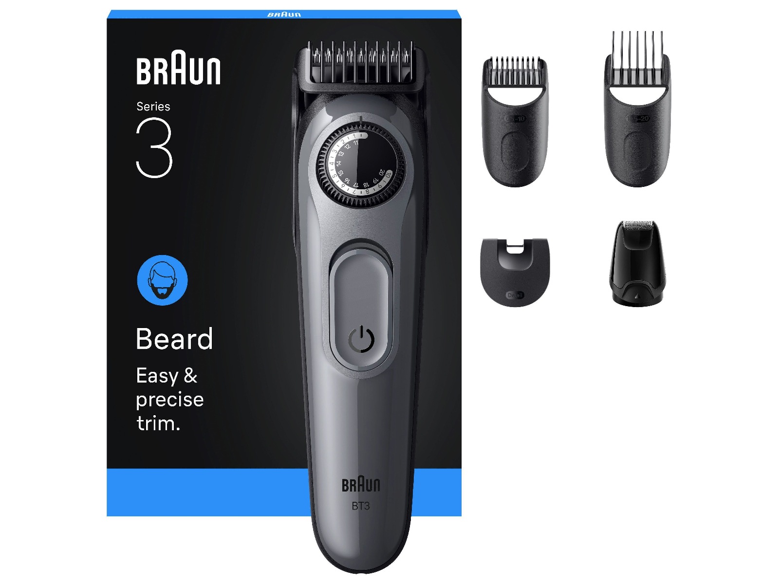 Braun Series 3 Skjeggtrimmer (grå) Barbermaskiner