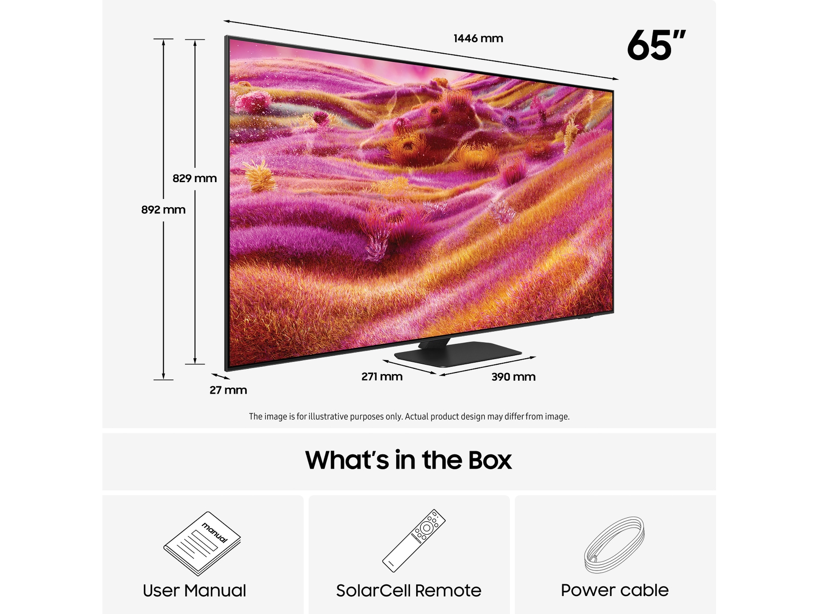 Samsung 65" QN90F Neo QLED 4K Mini LED Smart TV (2025) 60 - 69 tommer TV