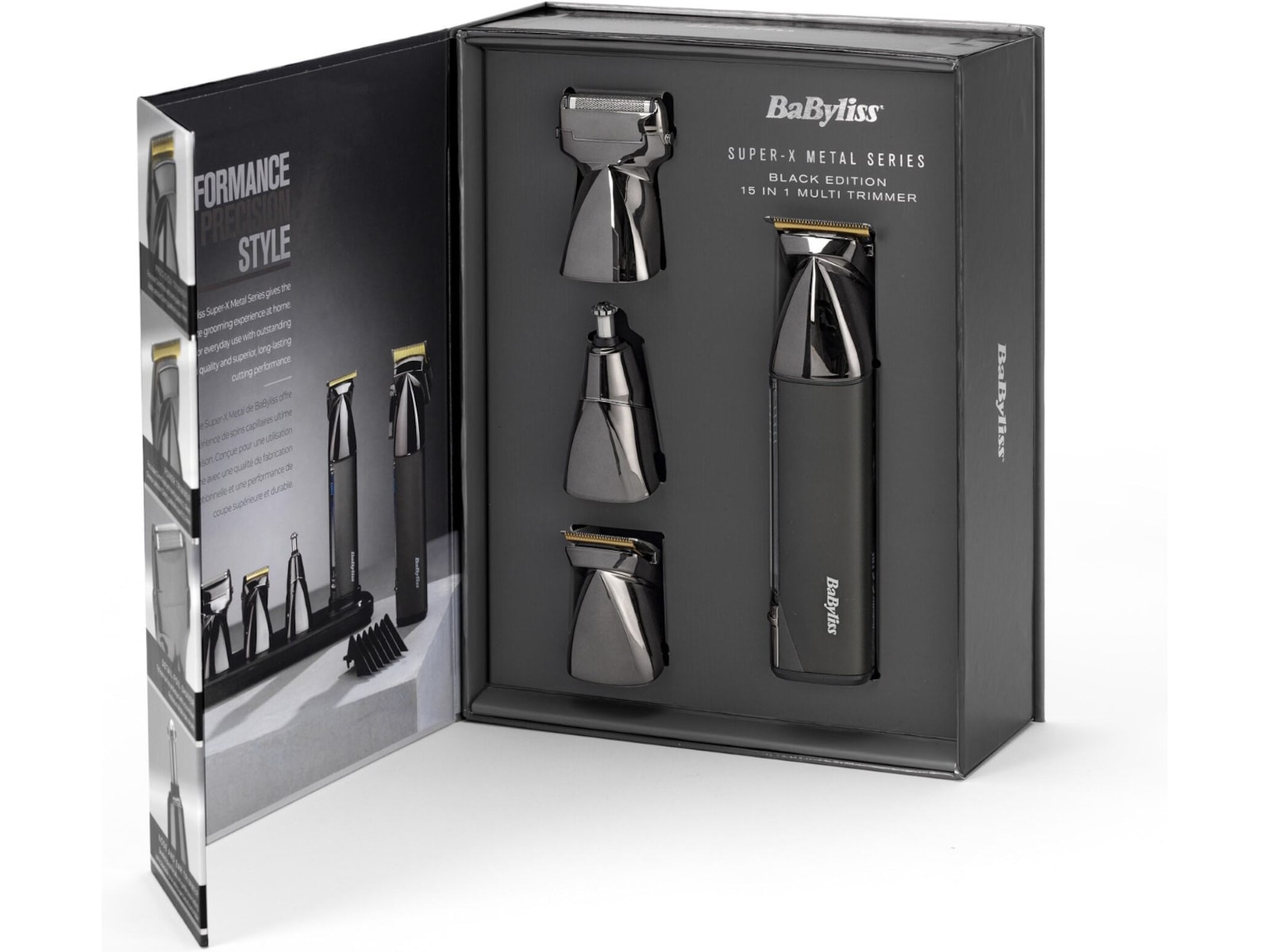 BaByliss Super X Metal 15-in-1 trådløs mutlitrimmer (sort) Hårklippere