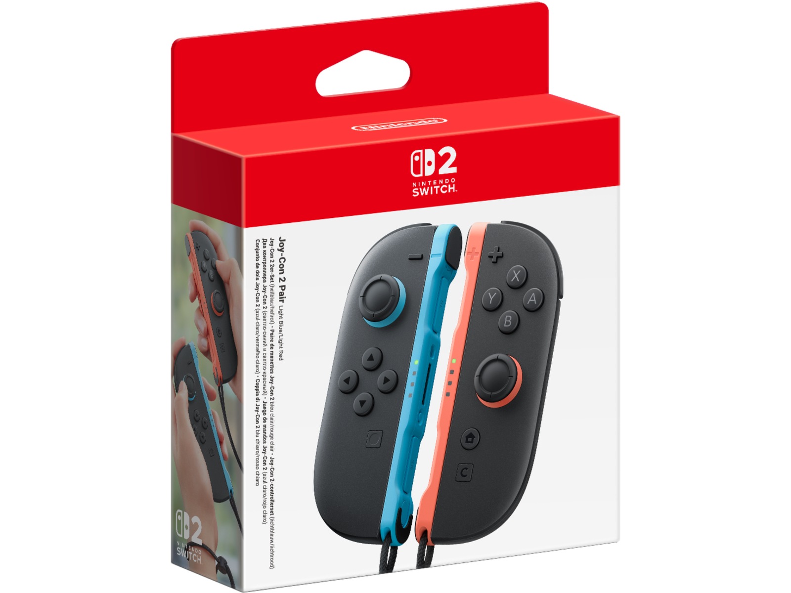 Nintendo Switch 2 Joy-Con 2 Controller (Light Blue/Light Red) Tilbehør til spillkonsoller