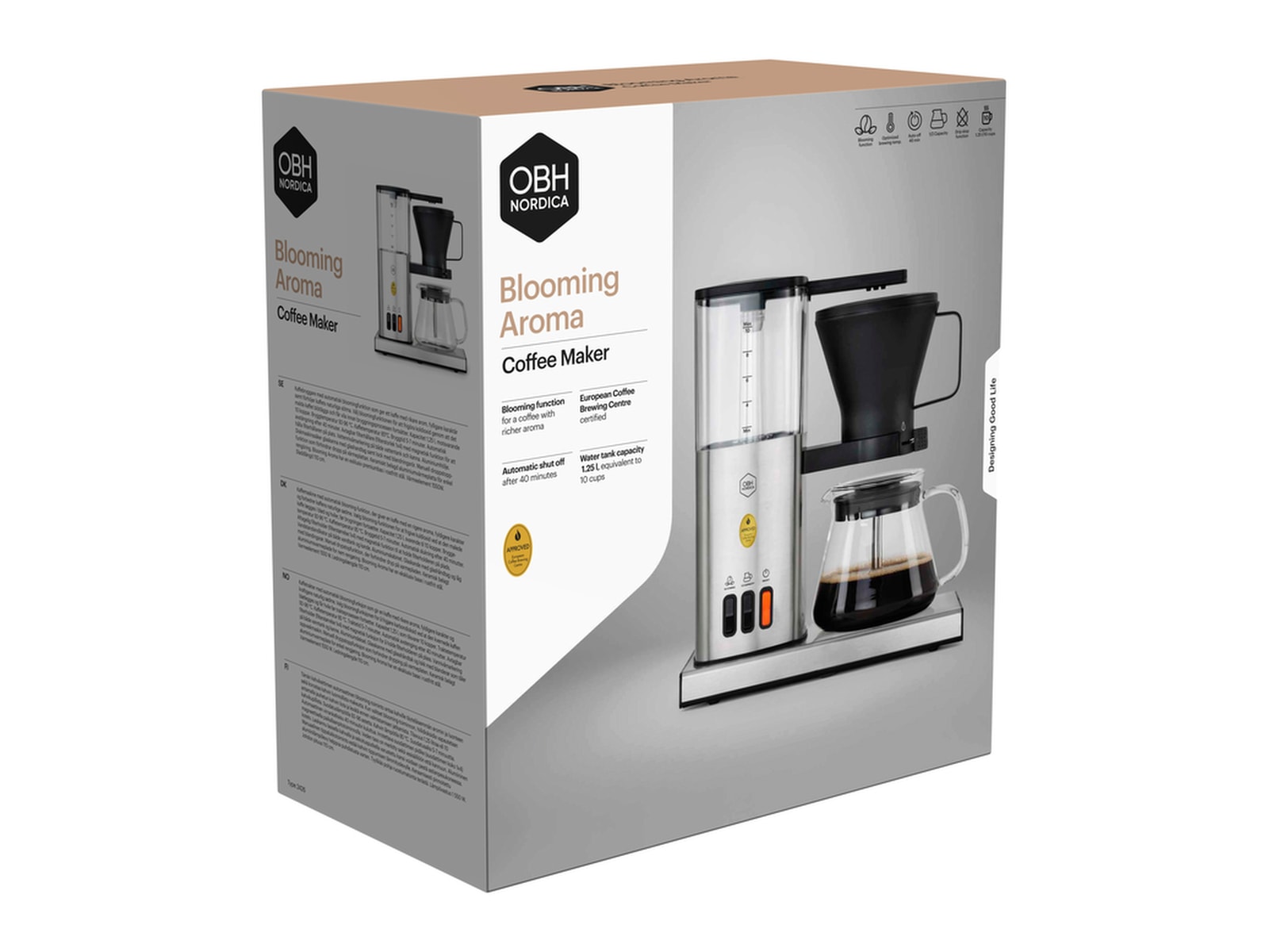 OBH Nordica Blooming Aroma 2426 Kaffetrakter (sølv) Kaffetraktere