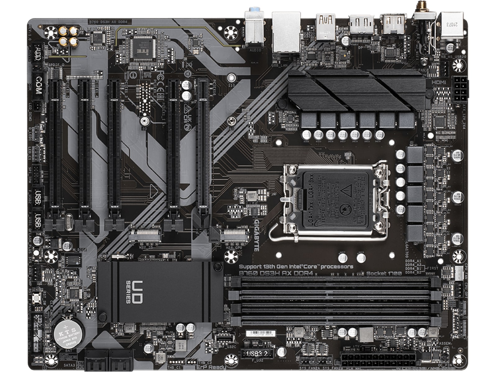 Gigabyte B760 DS3H AX DDR4 Hovedkort Intel Socket