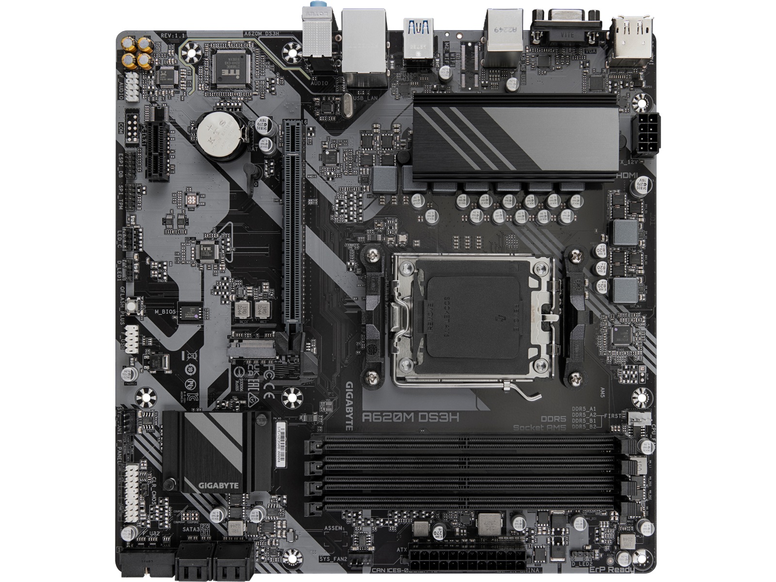 Gigabyte A620M DS3H Hovedkort AMD Socket