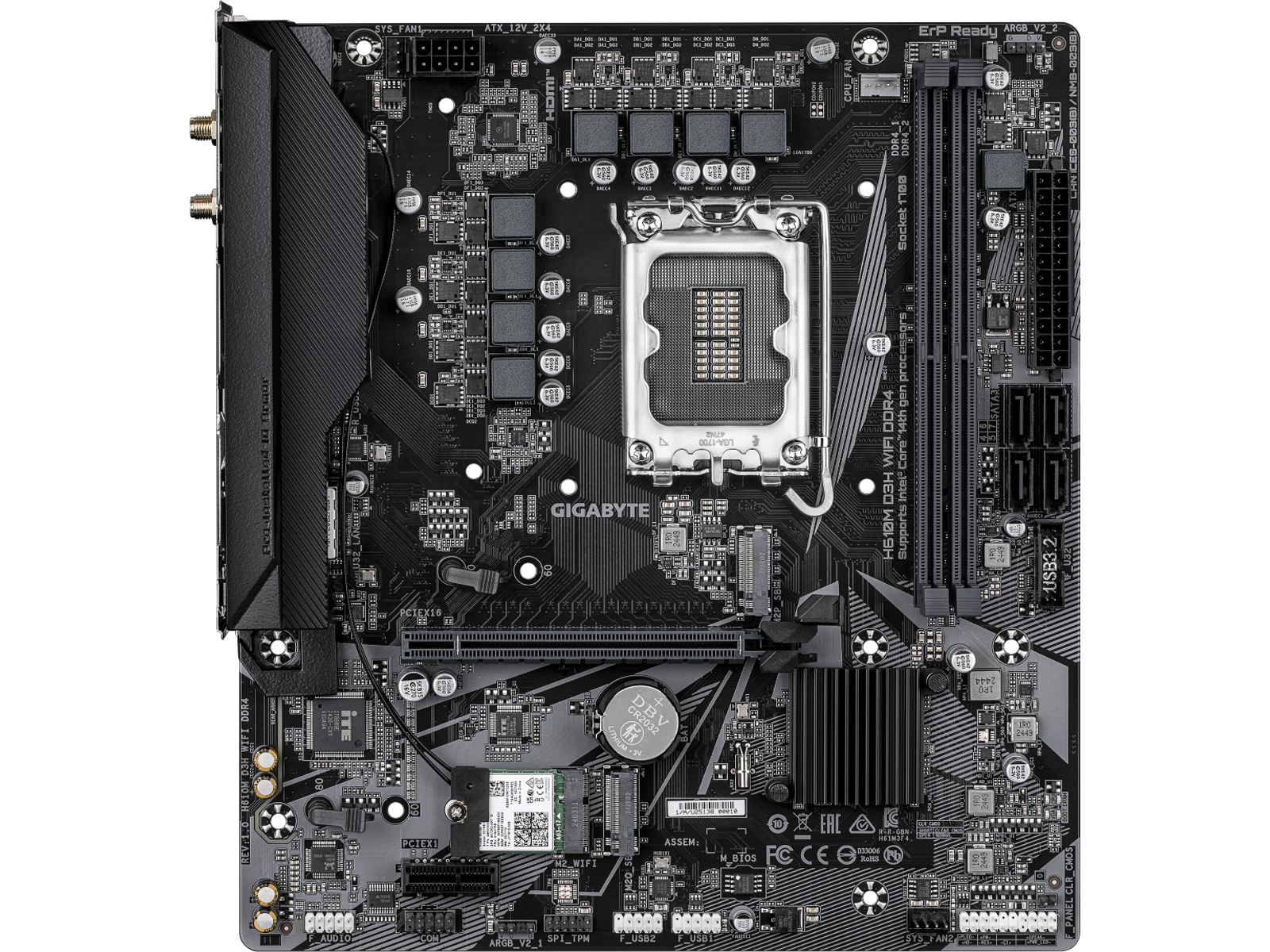 Gigabyte H610M D3H DDR4 WIFI Hovedkort Intel Socket