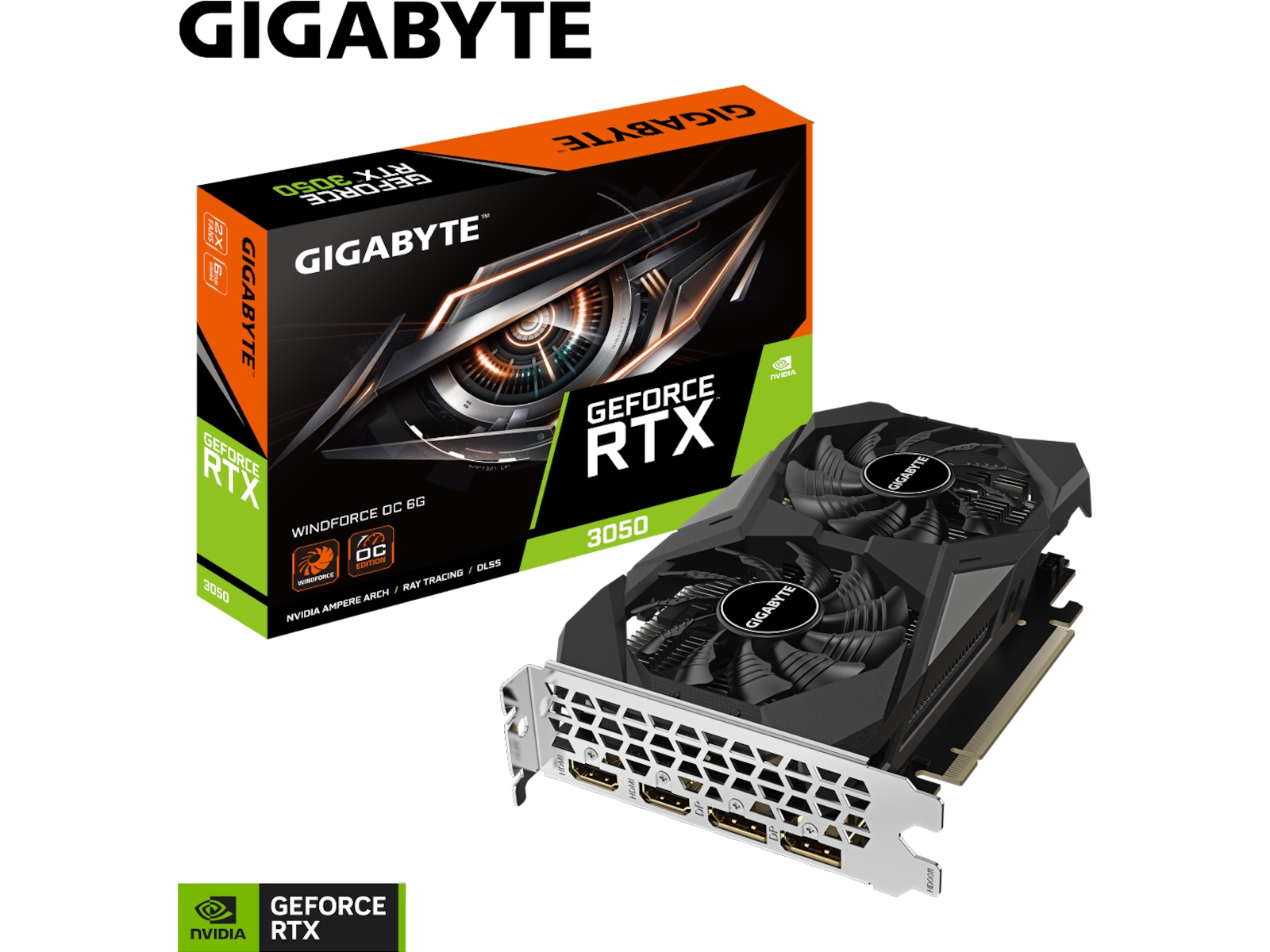 Gigabyte GeForce RTX 3050 WINDFORCE OC Skjermkort