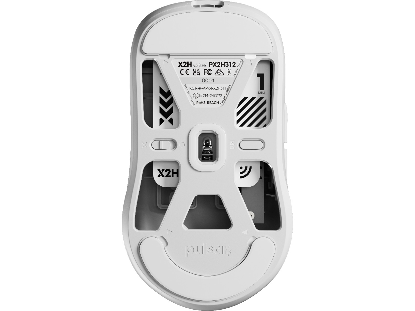 Pulsar X2H V3 Mini Trådløs Gamingmus (hvit) Gamingmus