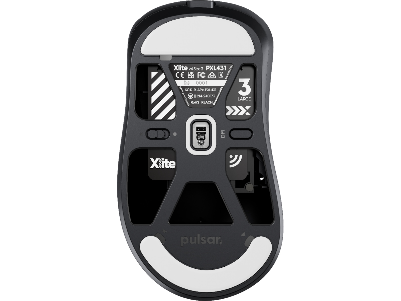 Pulsar Xlite V4 Large Trådløs gamingmus (sort) Gamingmus