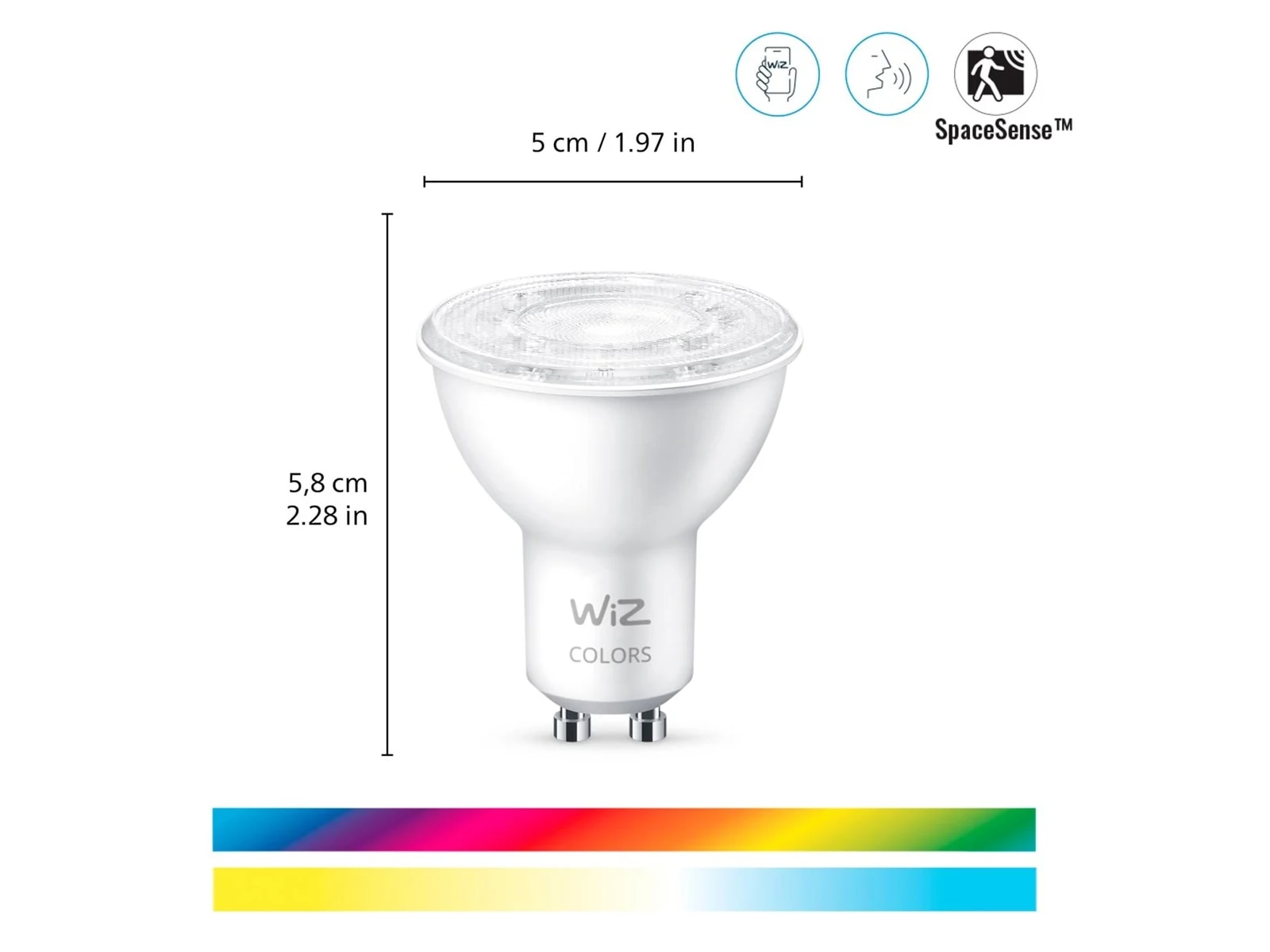 WiZ BLE spot 50w GU10 Lyspære (3-pack) Lyspærer & LED-pærer