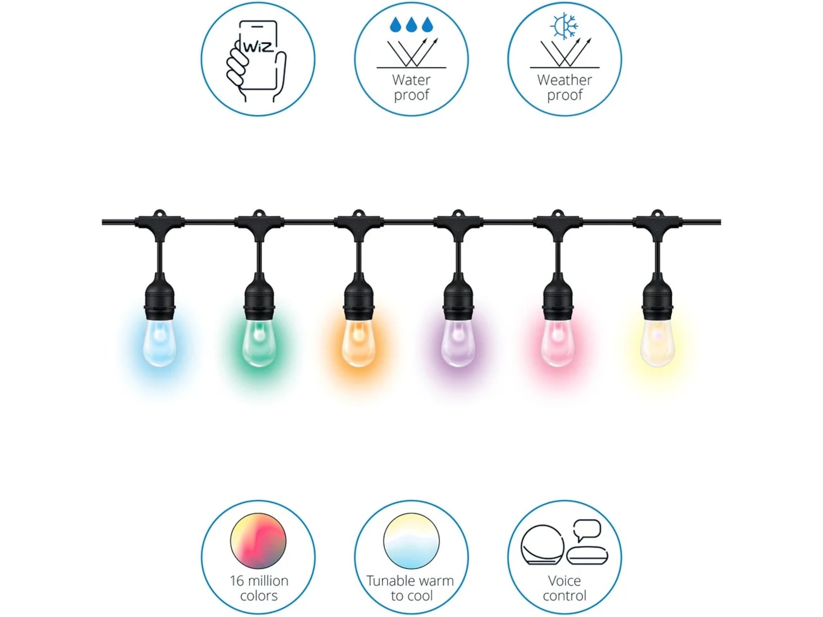 WiZ Lyskjede 14.8m Lyspærer & LED-pærer