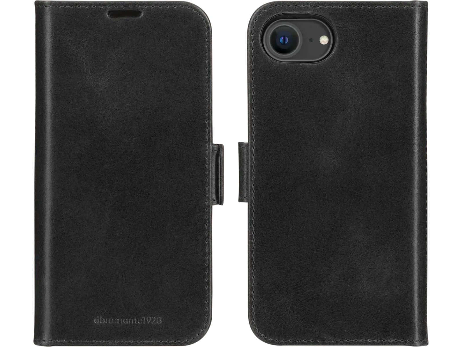 dbramante1928 iPhone 16e Lynge 2-i-1 lommebokdeksel (sort) Mobildeksel