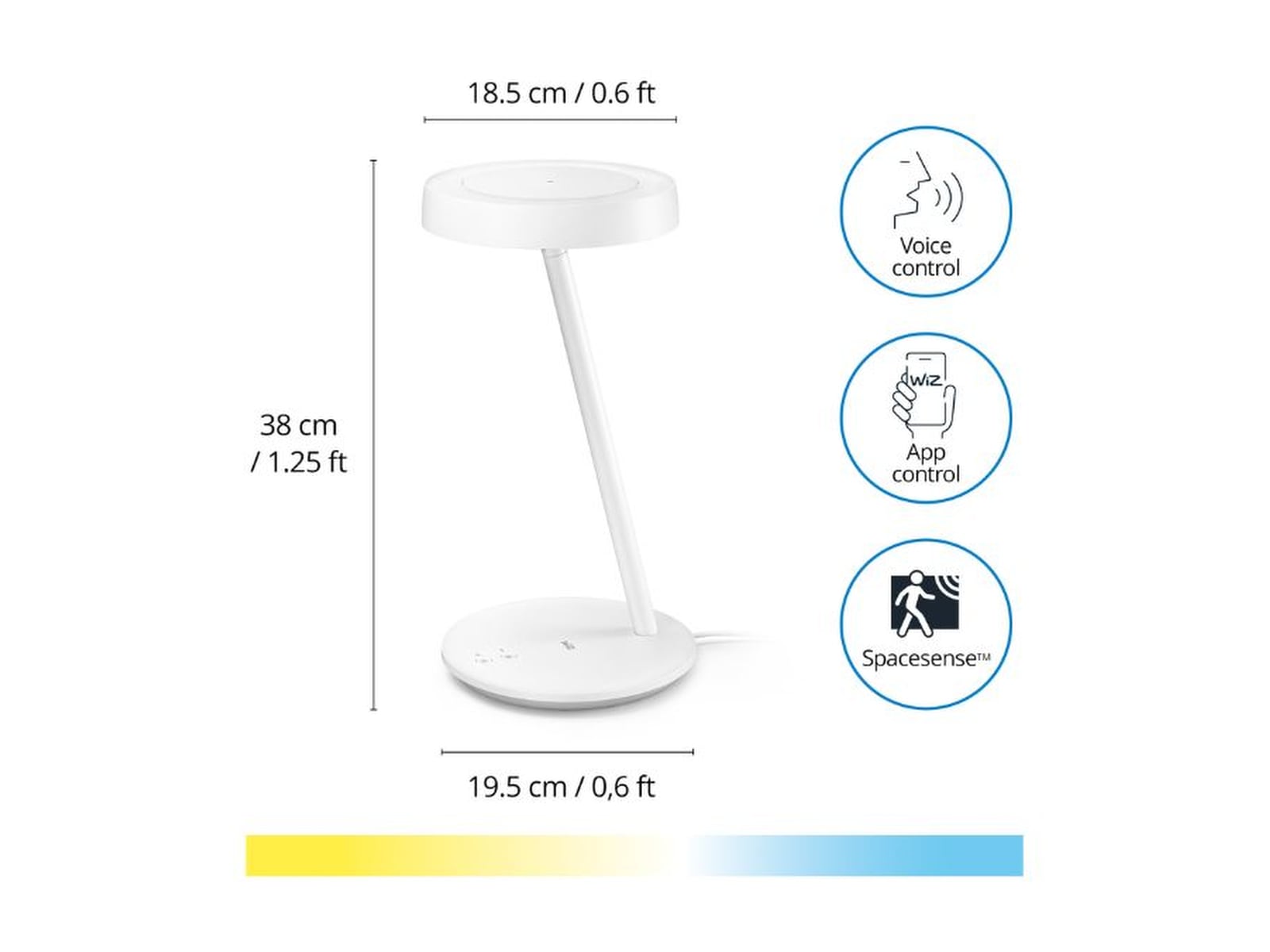 WiZ Portrait Smart skrivebordslampe Bordlampe