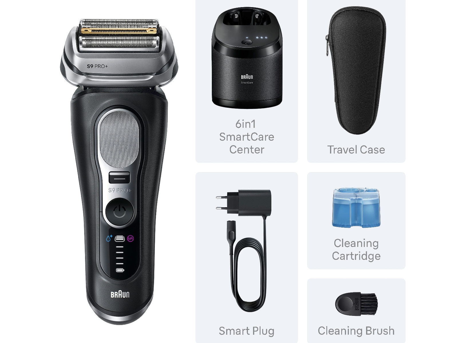 Braun Series 9 PRO+ Elektrisk Barbermaskin 9660CC Barbermaskiner