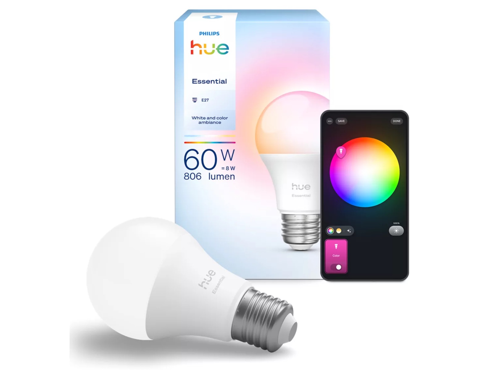 Philips Hue Essential WCA lyspære E27 806 lm Lyspærer & LED-pærer