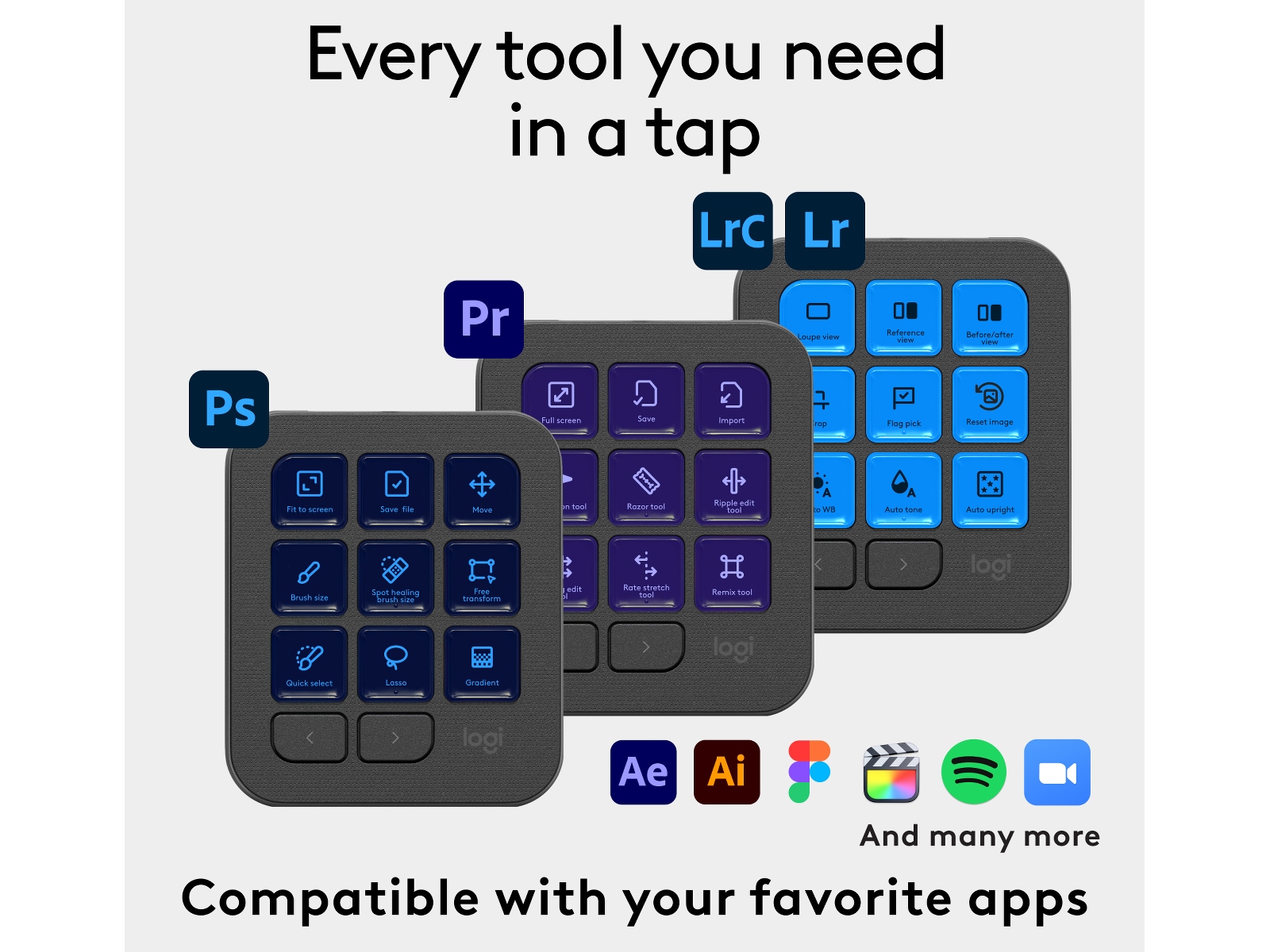 Logitech MX Creative Console (sort) Tastatur