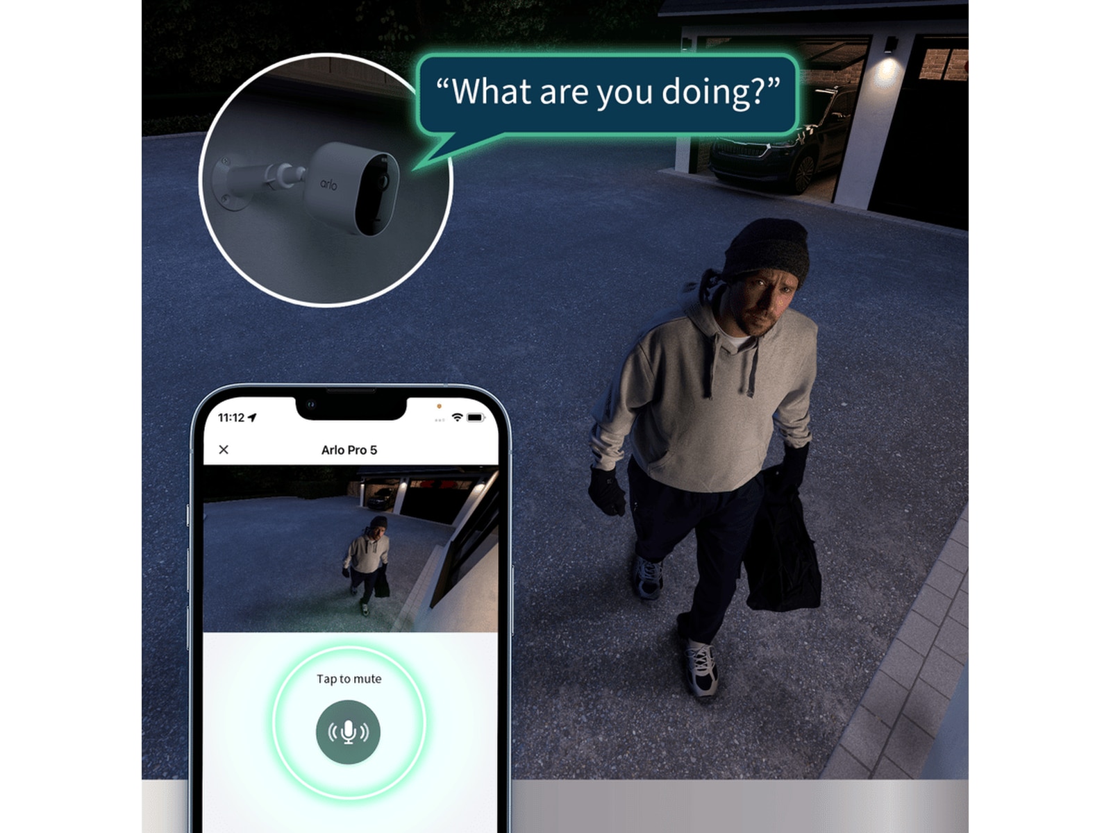 Arlo Pro 5 2K sikkerhetskamera 4-pakk (hvit) -B-Grade Demo hjem & fritid