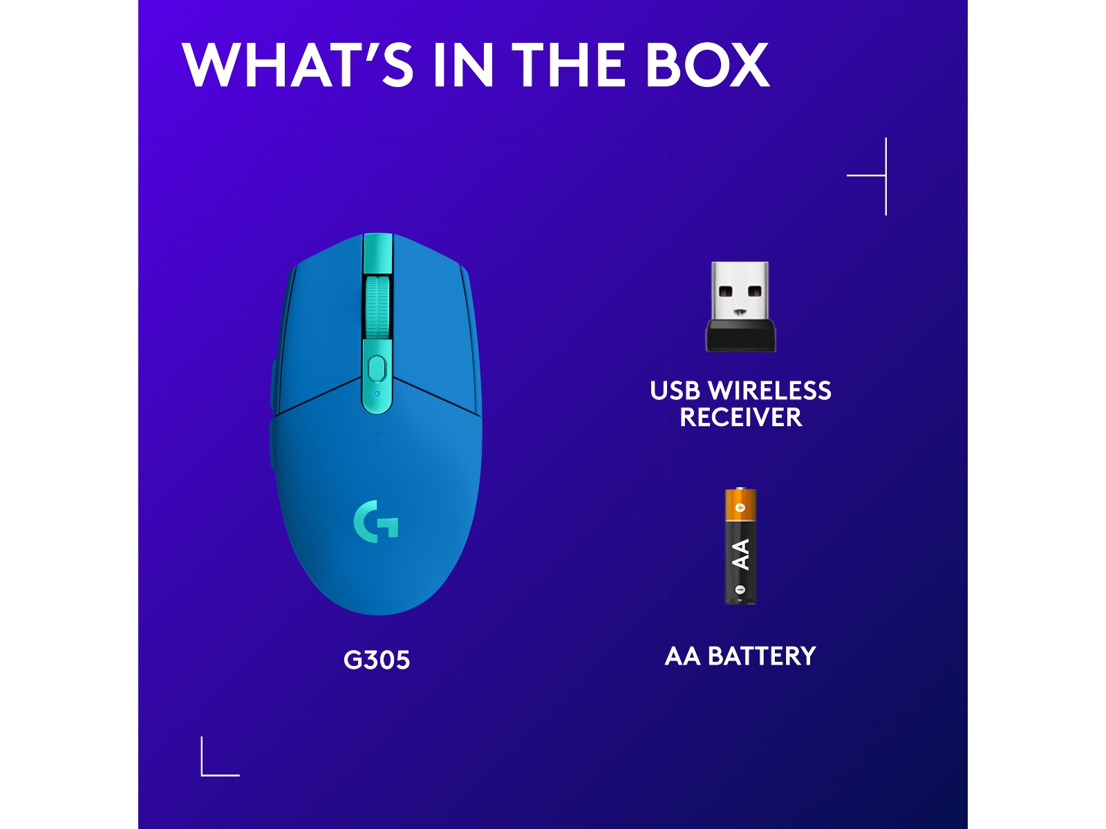 Logitech G305 LIGHTSPEED Trådløs Gamingmus (blå) Gamingmus