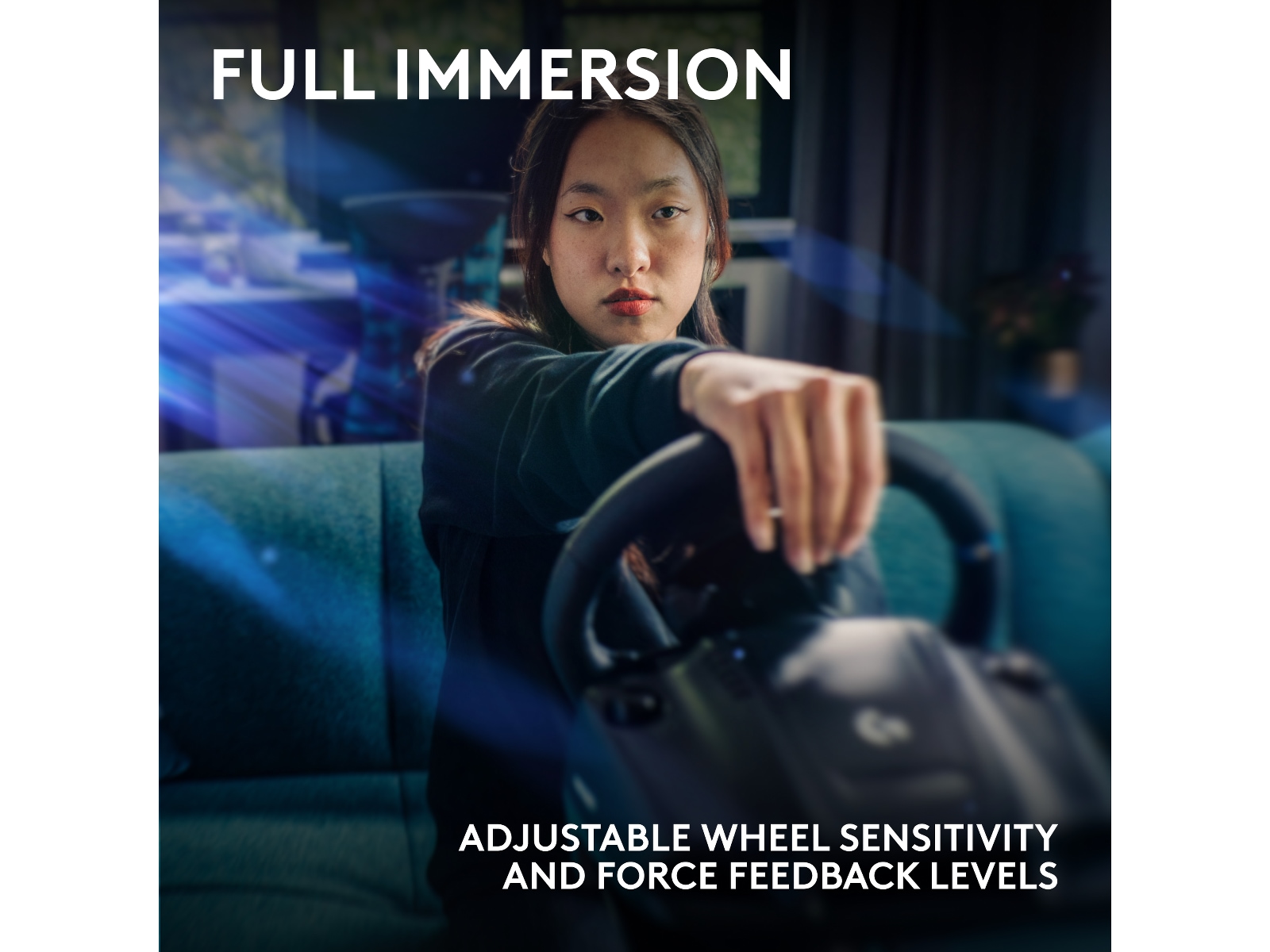 Logitech G923 Driving Force Racing PS4/PS5/PC Ratt og pedaler