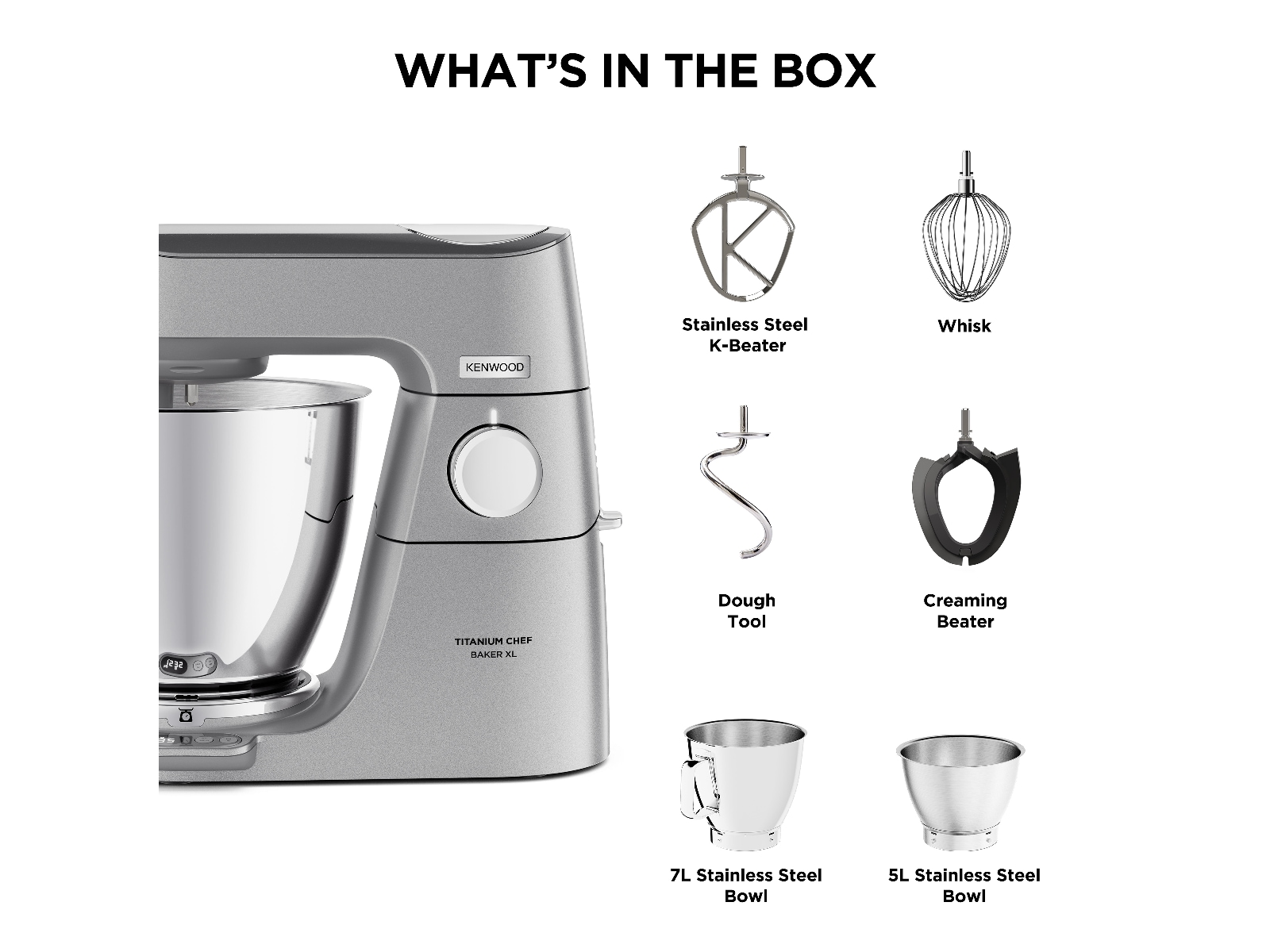 Kenwood Titanium Chef Baker XL Kjøkkemaskin Kjøkkenmaskiner