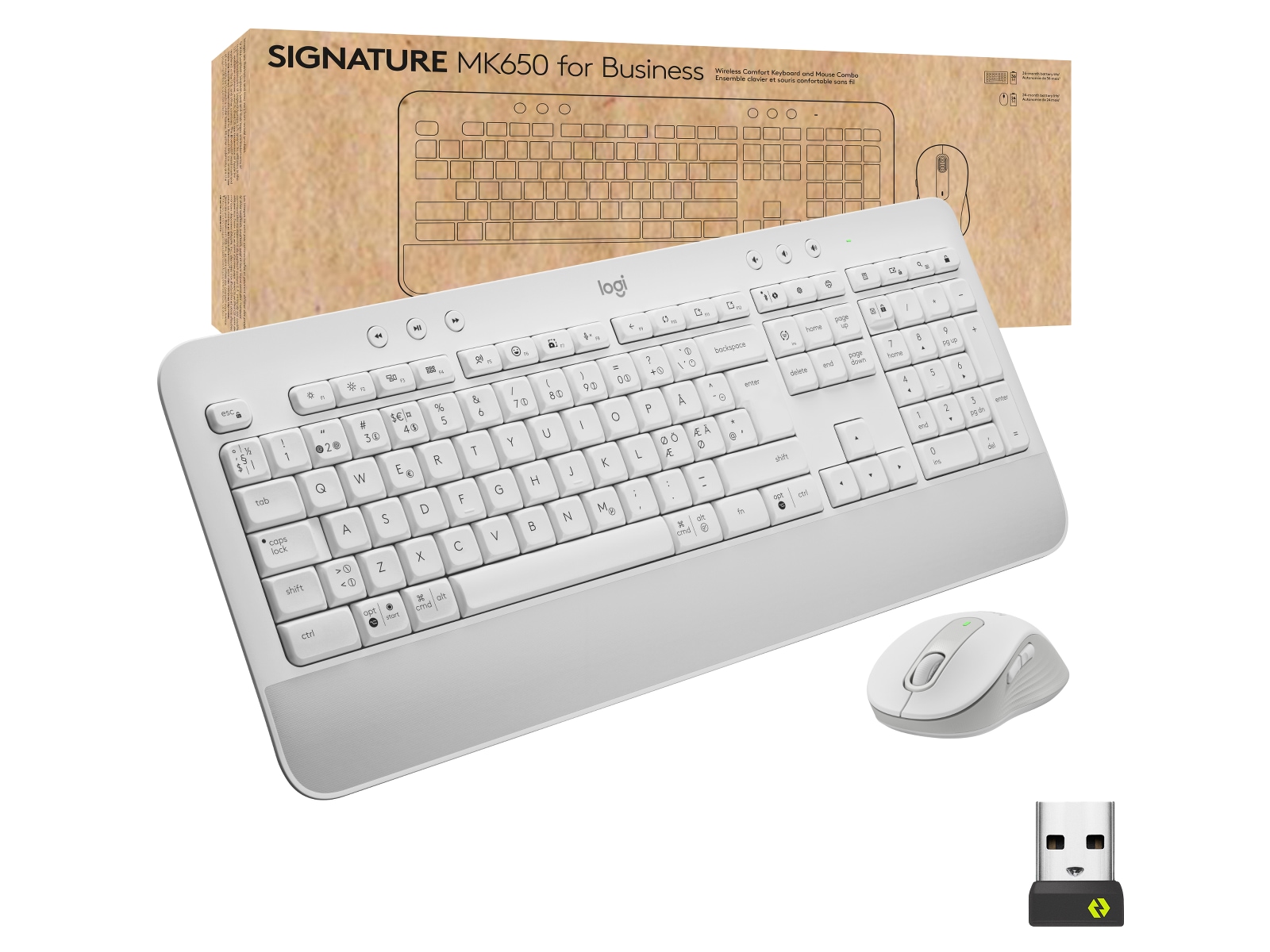 Logitech Signature MK650 Combo for Business (offwhite) Tastatur