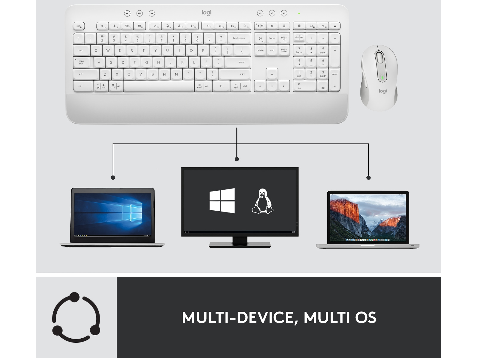 Logitech Signature MK650 Combo for Business (offwhite) Tastatur