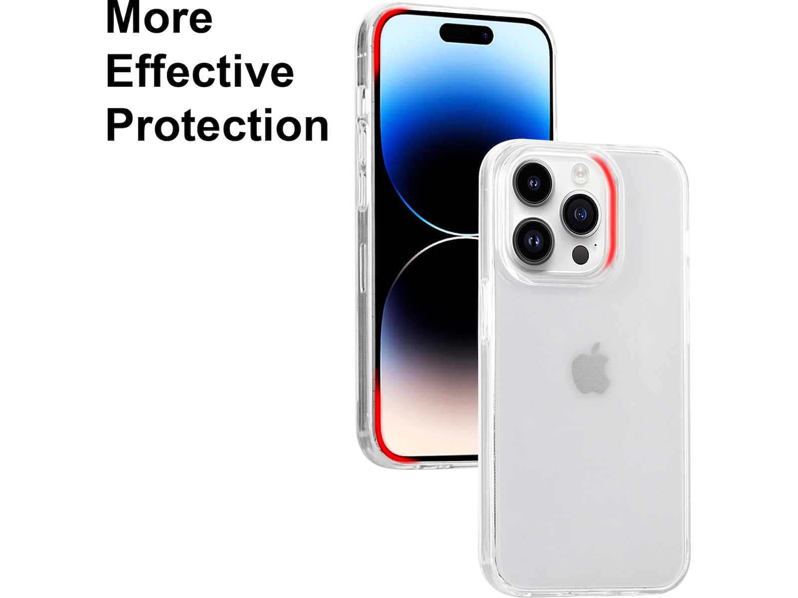 iiglo iPhone 15 Pro / 14 Pro Silikondeksel (gjennomsiktig) Mobildeksel